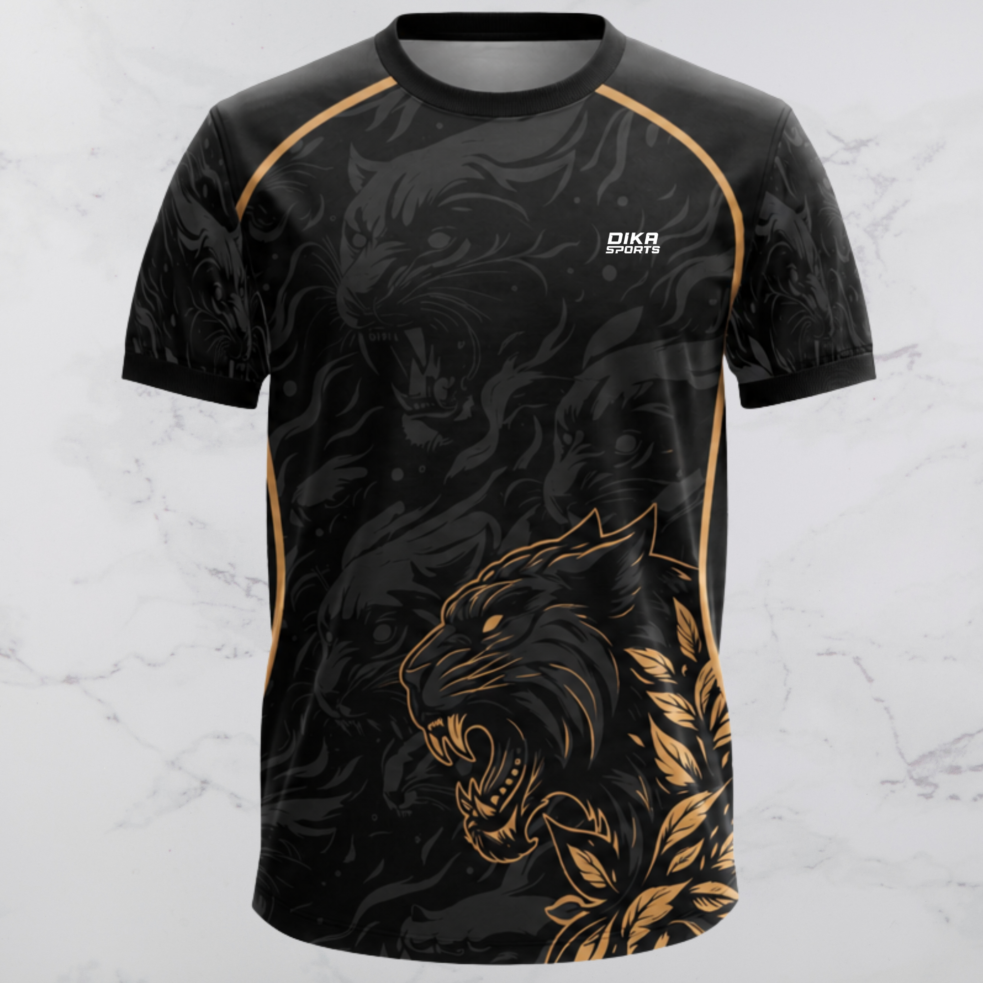 DIKA SPORTS Custom Round Neck Cricket T-Shirt | Personalized Cricket T-Shirt with Name | Breathable Quick-Dry Jersey