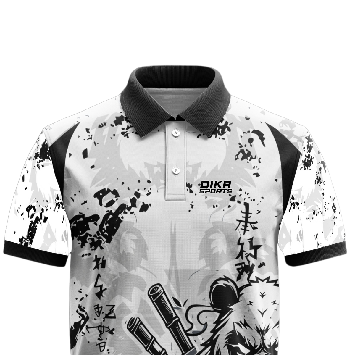 DIKA SPORTS Cricket T-Shirt for Men | Breathable Quick Dry Cricket Jersey with Collar | Team Colors Sports T-Shirt