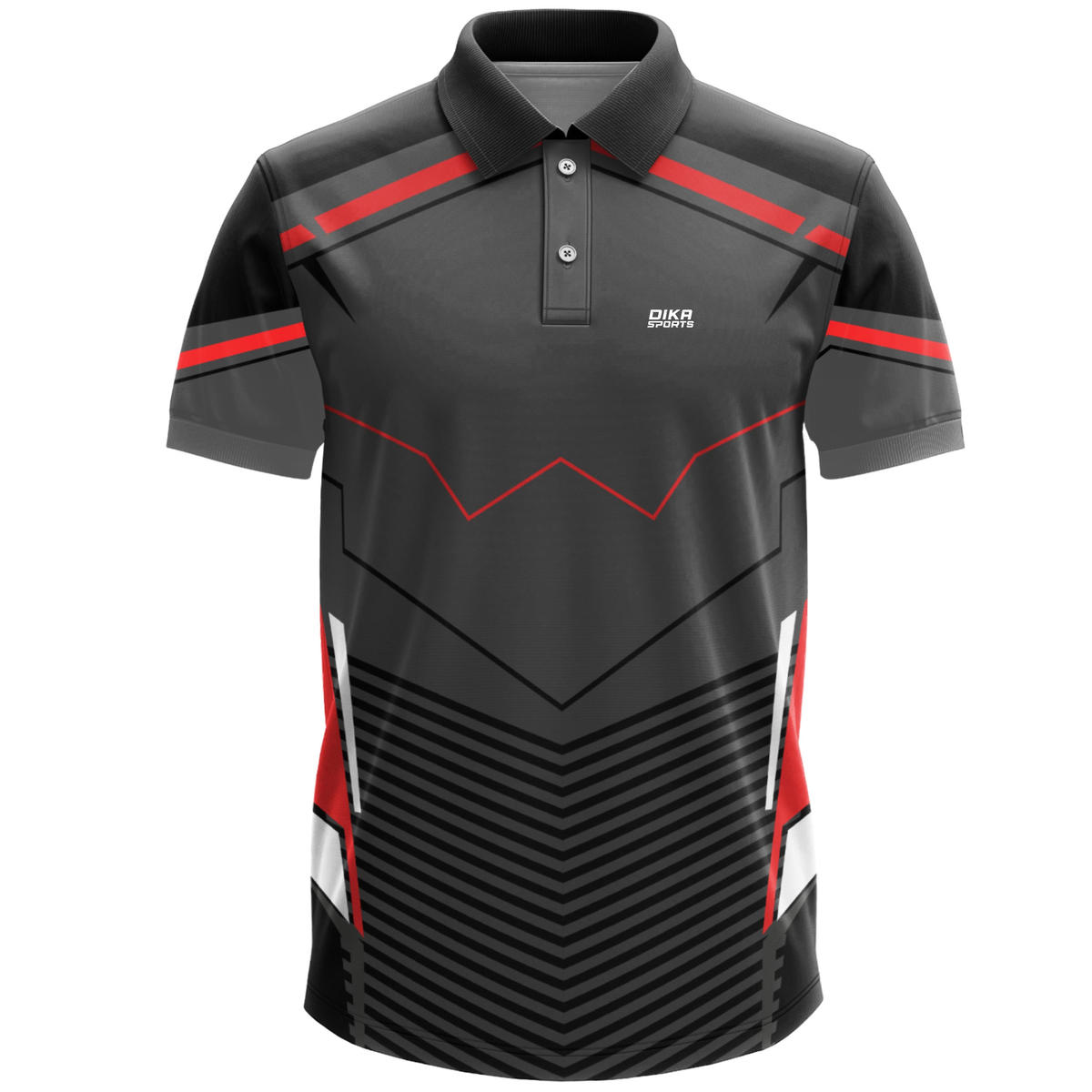 Dika Sports Collar Neck Cricket Jersey for Men | Cricket Jersey with Name and Number | Custom Cricket T-Shirt | Breathable Quick-Dry Sports Wear