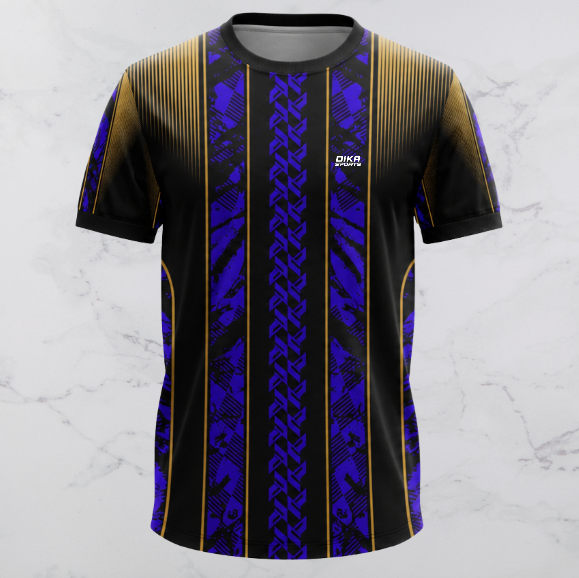 DIKA SPORTS Custom Round Neck Cricket Jersey with Name & Logo | Personalized Team Cricket T-Shirt for Men, Kids & Fans