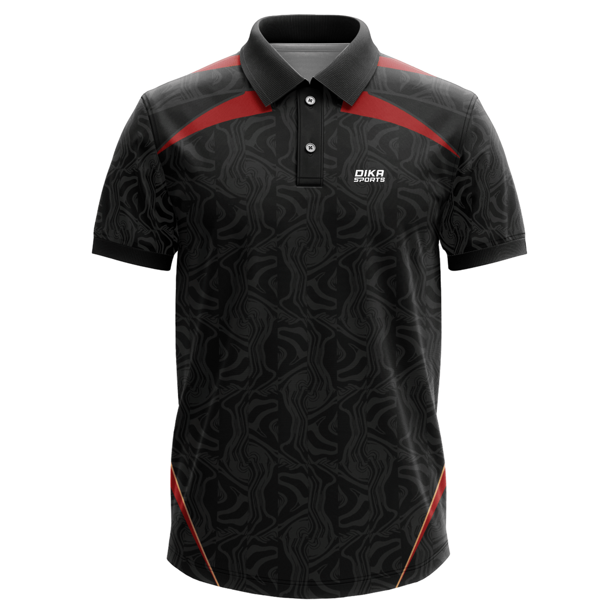 DIKA SPORTS Custom Cricket Jersey for Men – Collar Neck Polo Team Uniform