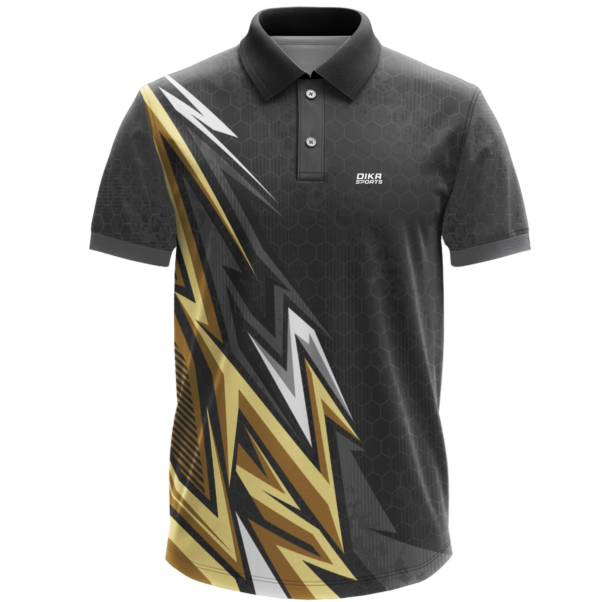 Dika Sports Cricket Jersey with Name | Custom Printed Cricket Jersey | Cricket Jersey with Collar | Quick Dry Sports T-Shirt for Men