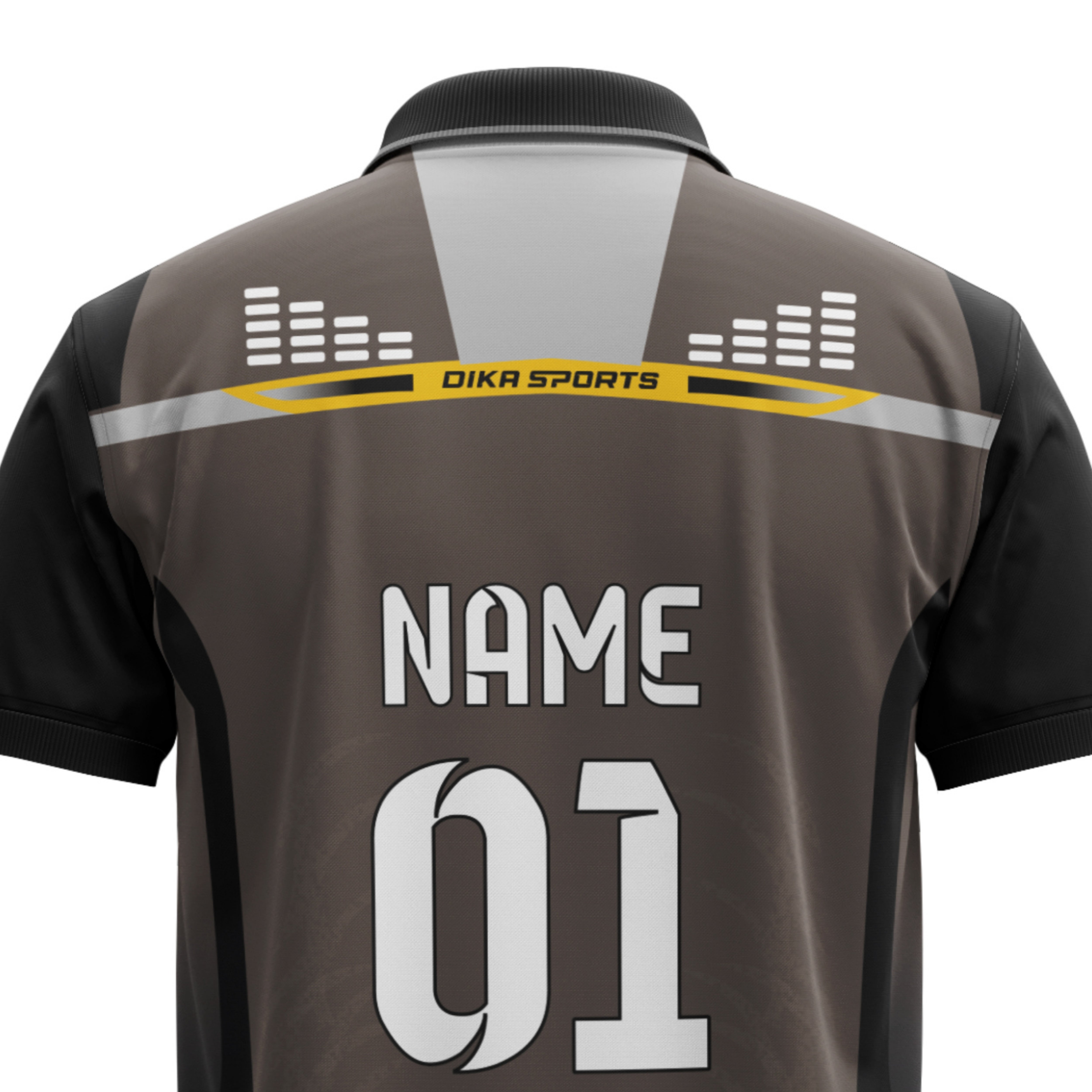 Brown Cricket Jersey with Name Number