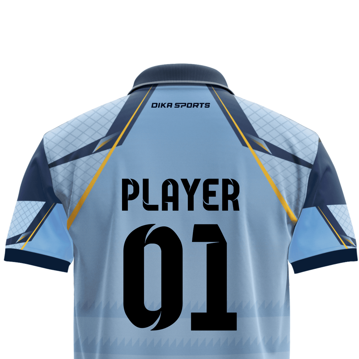 Dika Sports Attractive Kids Custom Cricket Jersey with Name and Number for Young Players