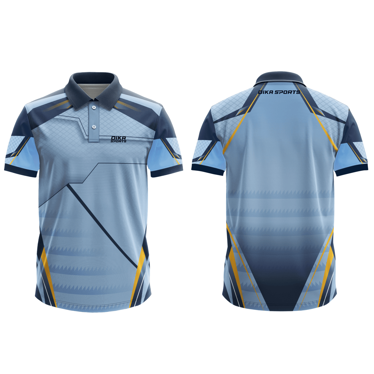 Dika Sports Men's Cricket Jersey with Collar – Classic Ready to Wear Sports Polo T-Shirt