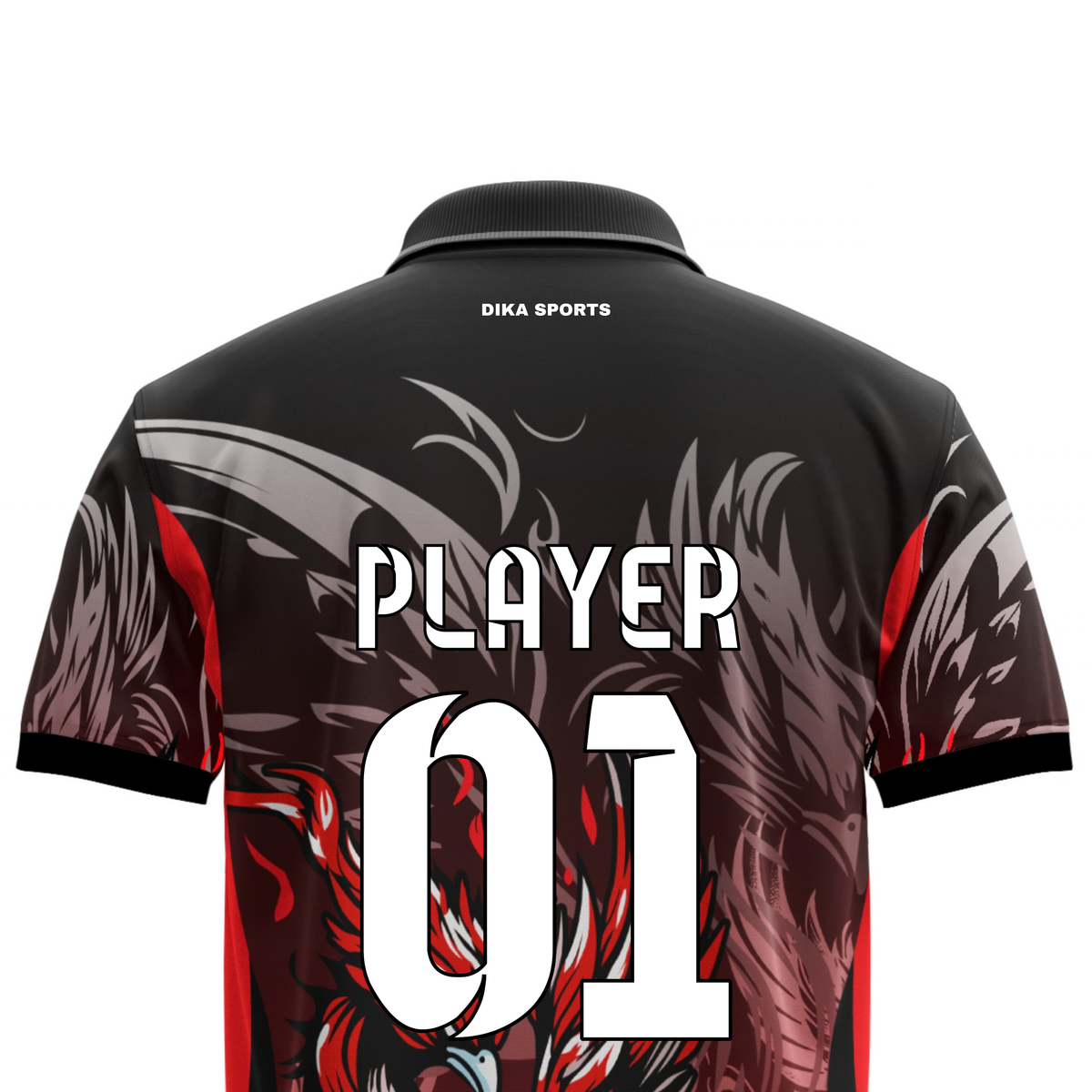 Dika Sports Cricket Jersey India | Personalized Cricket Jersey | Cricket T-Shirt for Adults | Collar Neck Sports Jersey
