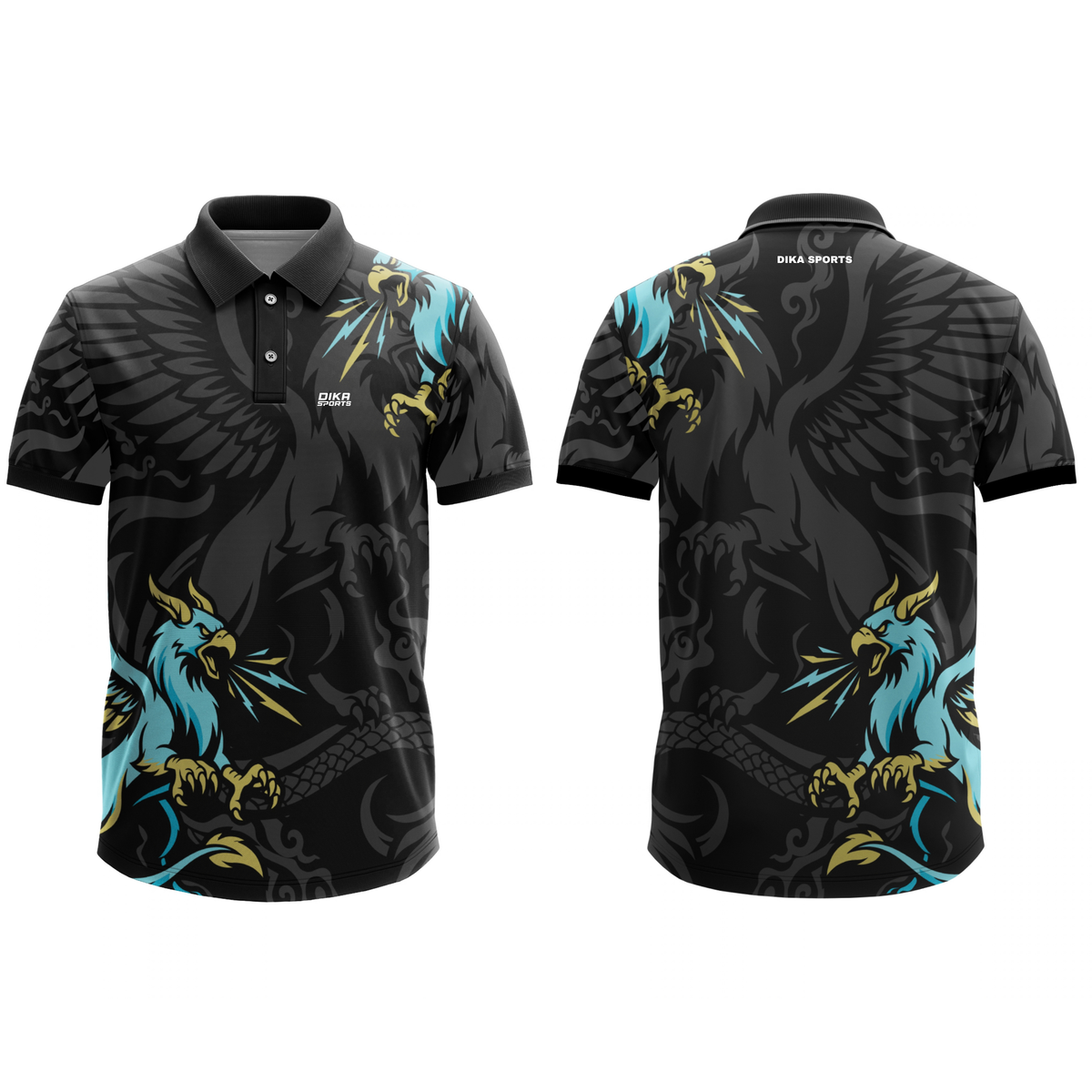 Dika Sports Cricket Jersey | Cricket T Shirt for Men | Quick-Dry Sports T-Shirt with Collar | Breathable Performance Wear