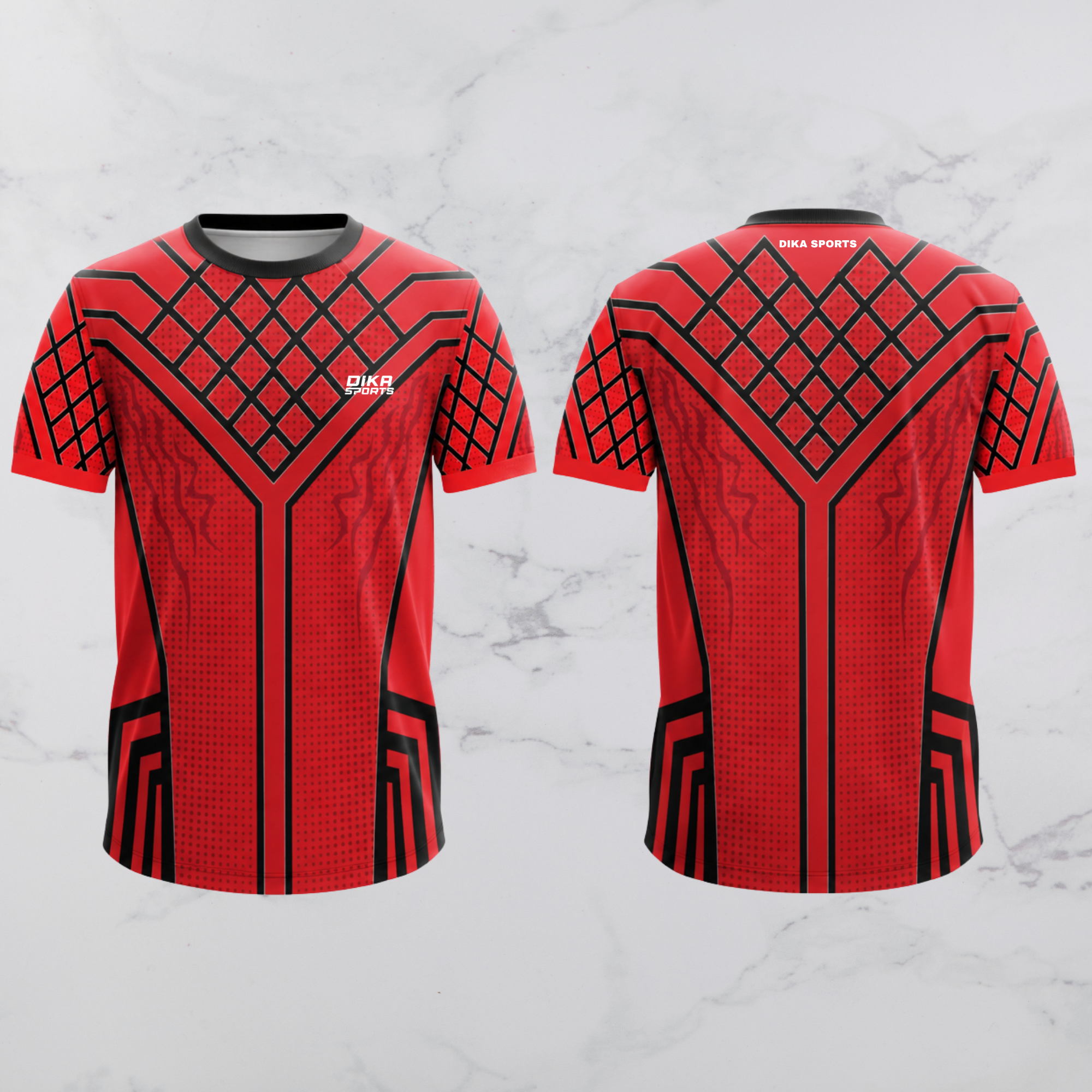 Dika Sports Cricket Practice T-Shirt Round Neck Breathable Short Sleeve Jersey for Men
