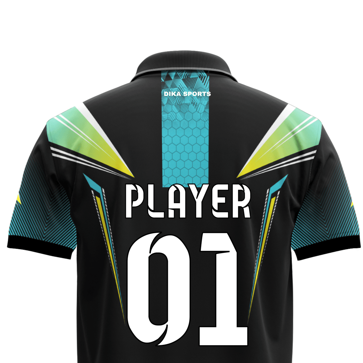 Breathable Solid Print Custom Cricket Jersey with Collar Neck for Men with Quick Dry Moisture Wicking Sports Fabric by Dika Sports