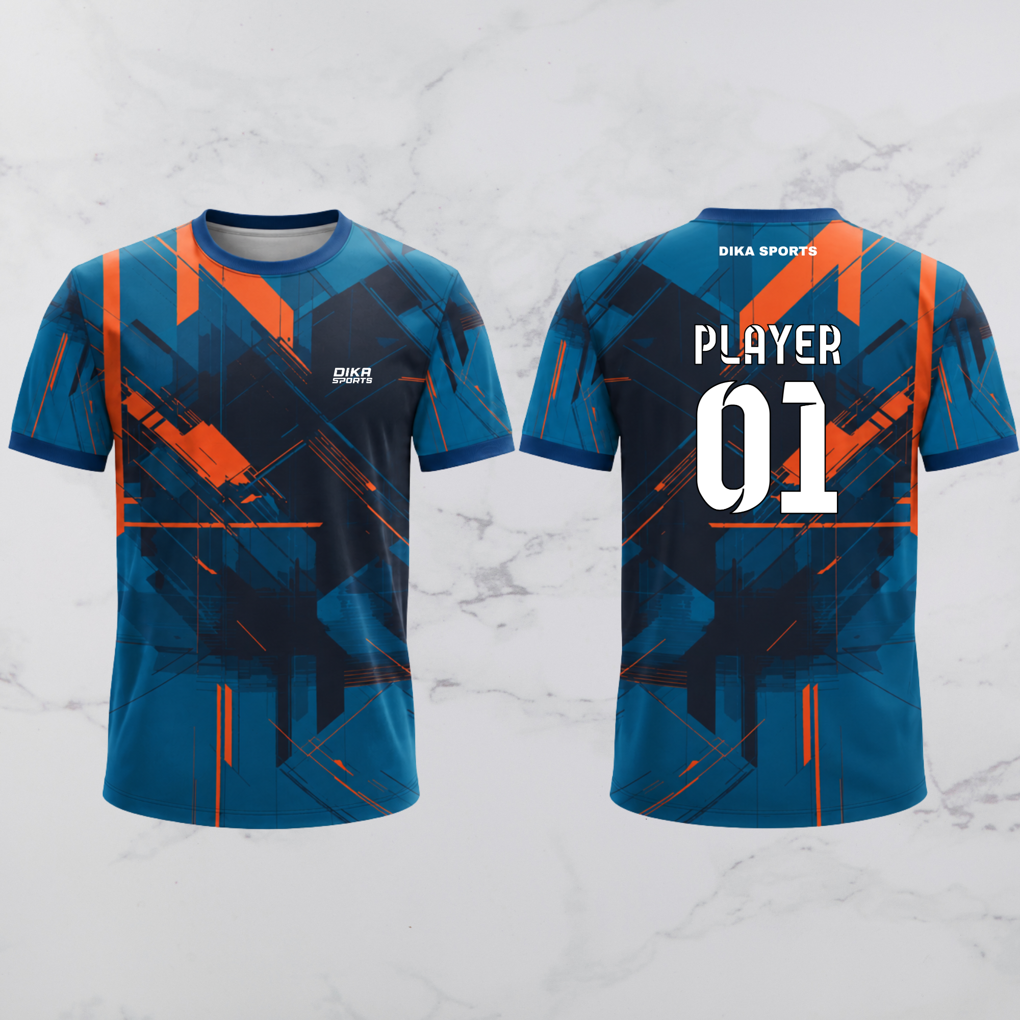 DIKA SPORTS Cricket T-Shirt Set | Custom Round Neck Team Jersey | Personalized Cricket T-Shirts