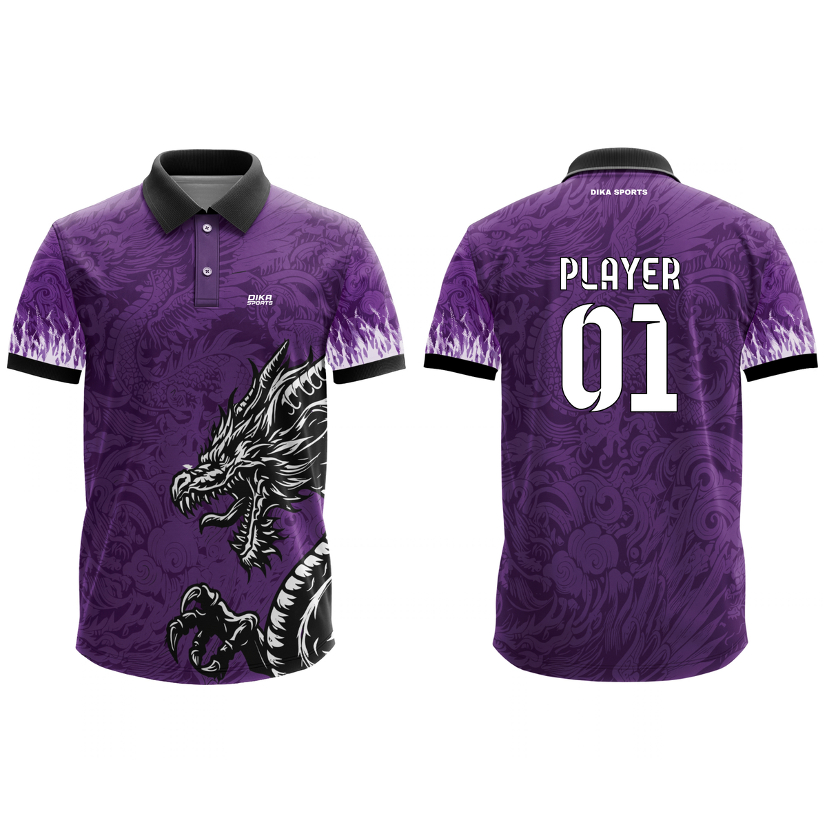 Dika Sports Customized Cricket Jersey Online | Personalized Name Number Jersey | Custom Team Cricket Jersey for Men & Kids