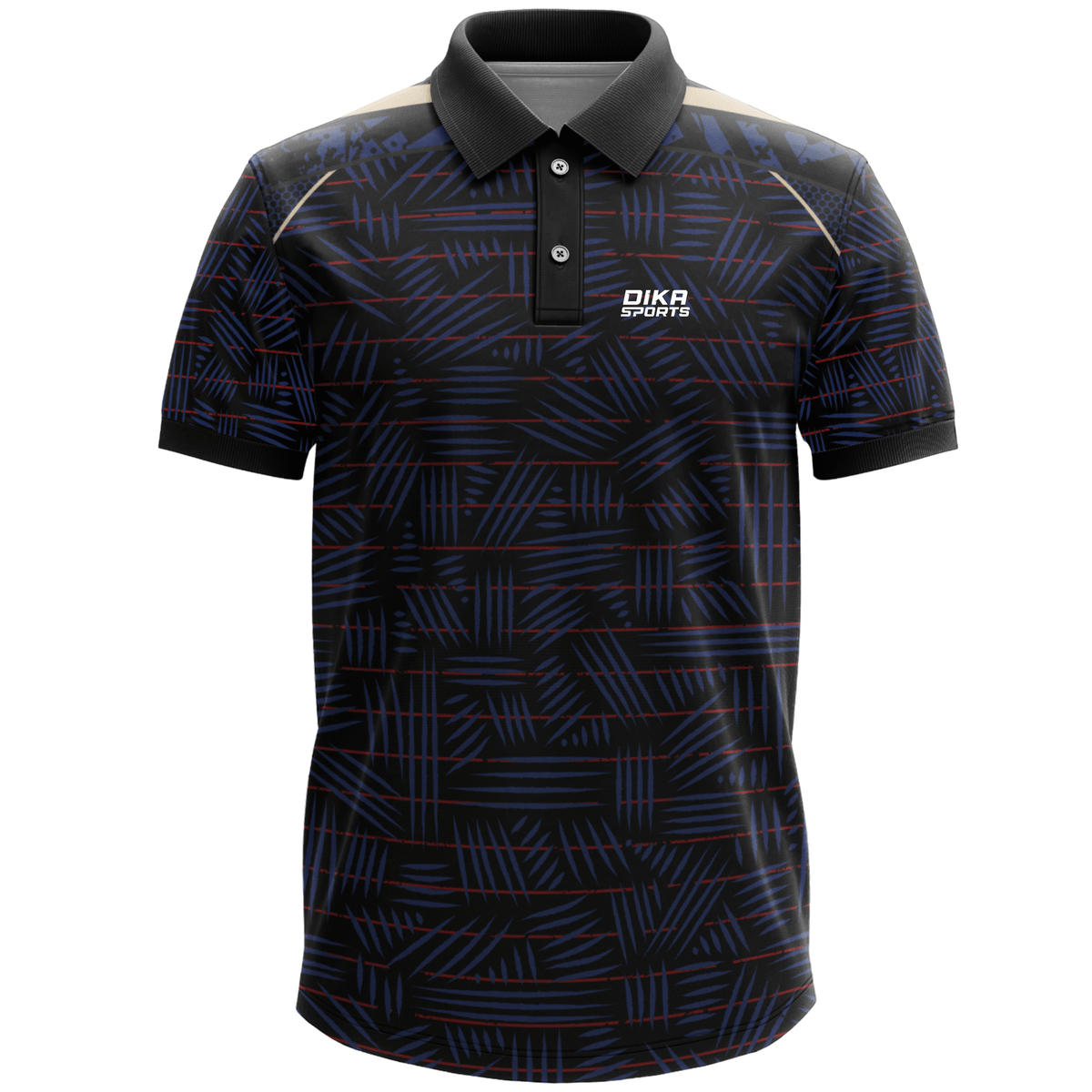 Men's Half Sleeve Cricket Collar Jersey – Ready Made Breathable Sports T-Shirt