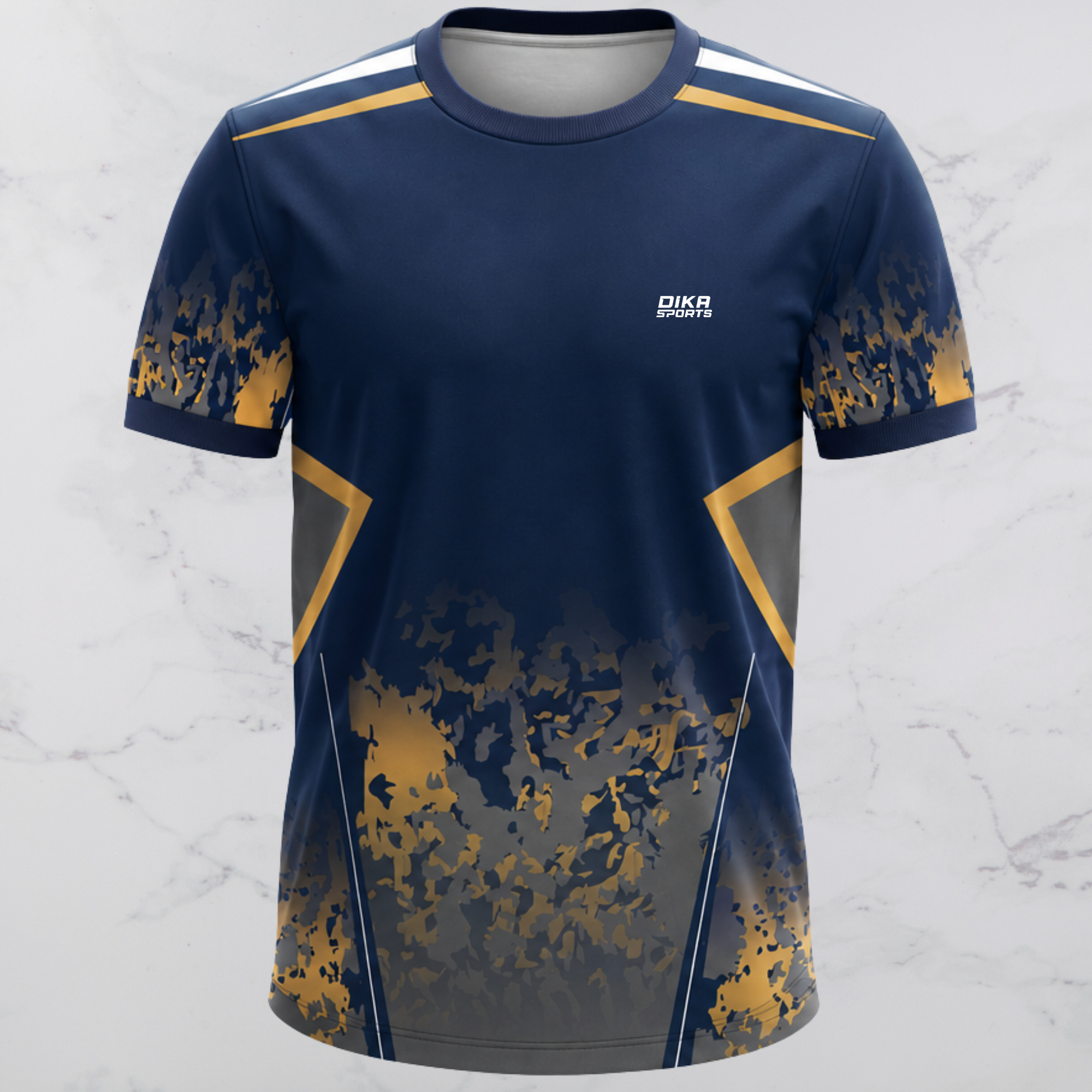 Dika Sports Men's Cricket T-Shirt Set | Customizable Round Neck Sports Jersey for Practice
