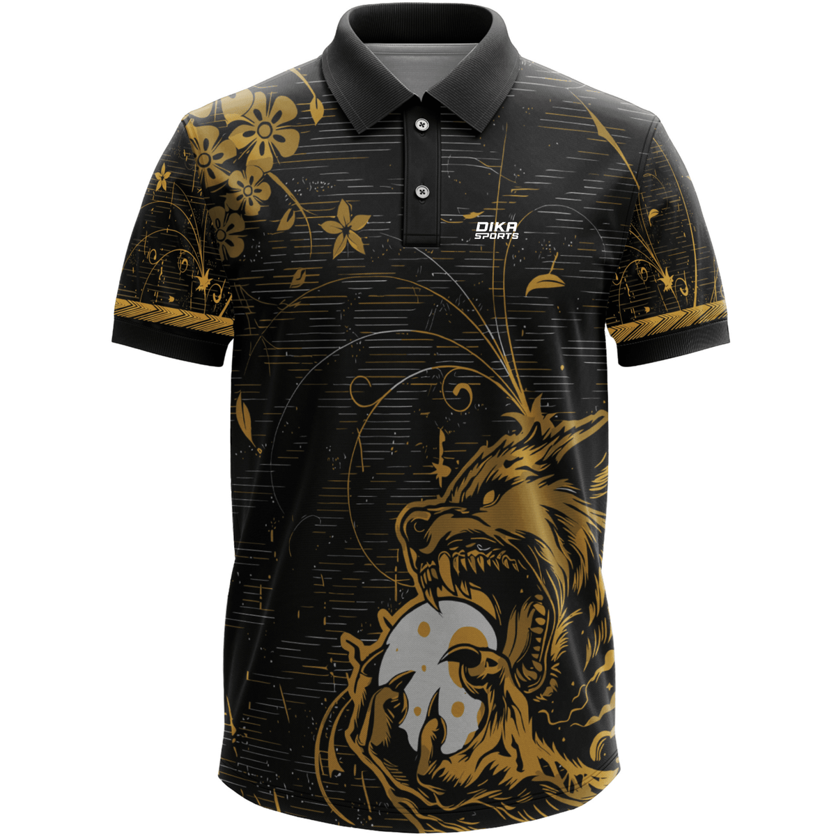 DIKA SPORTS Breathable Cricket Polo Jersey UV Protection and Lab Tested – Quick Dry Custom Team Shirt for Local Matches