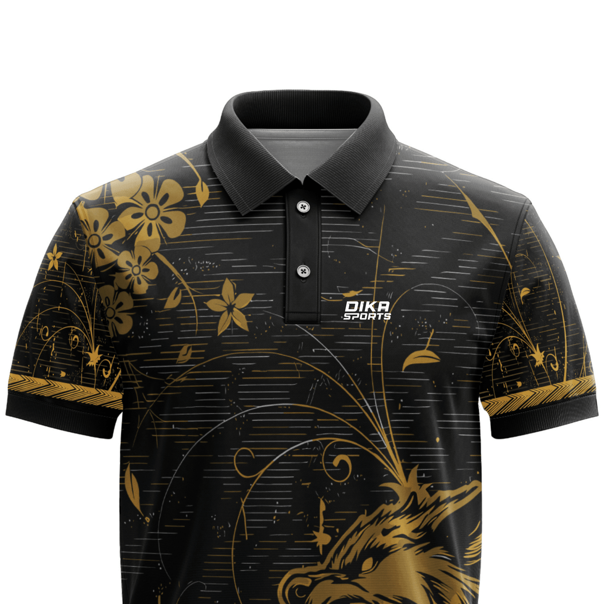 DIKA SPORTS Breathable Cricket Polo Jersey UV Protection and Lab Tested – Quick Dry Custom Team Shirt for Local Matches