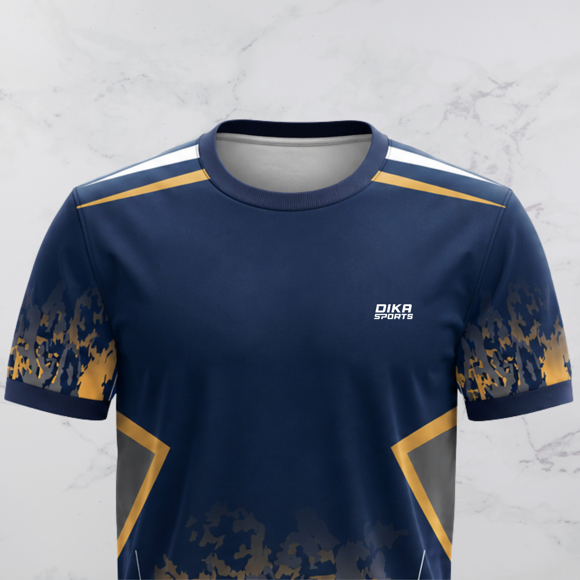 Dika Sports Men's Cricket T-Shirt Set | Customizable Round Neck Sports Jersey for Practice