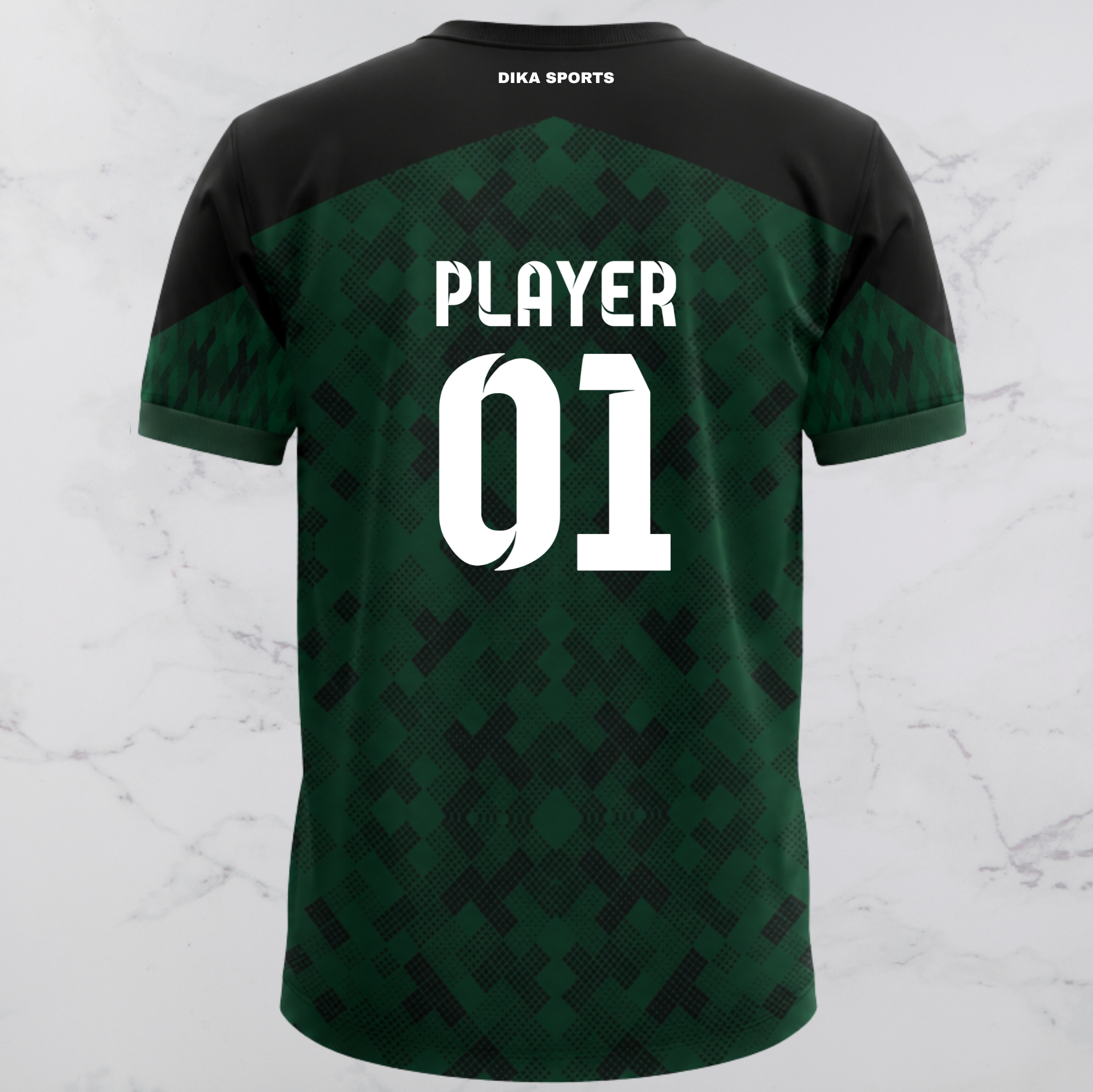 DIKA SPORTS Customized Cricket Jersey Online | Round Neck Cricket T-Shirt with Custom Name, Logo & Number