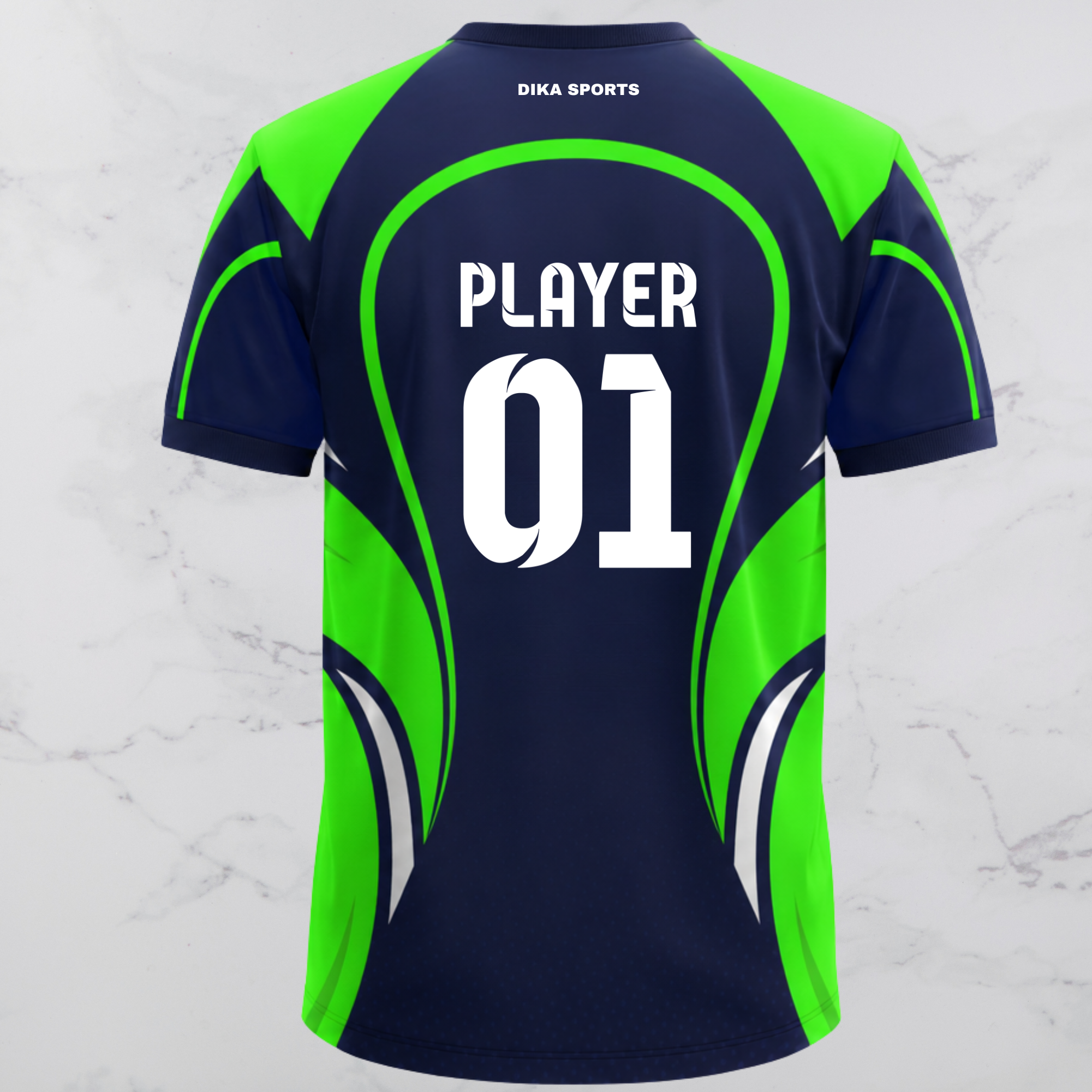 DIKA SPORTS Cricket Jersey for Men, Women & Kids | Personalized Round Neck Cricket T-Shirt with Logo & Name