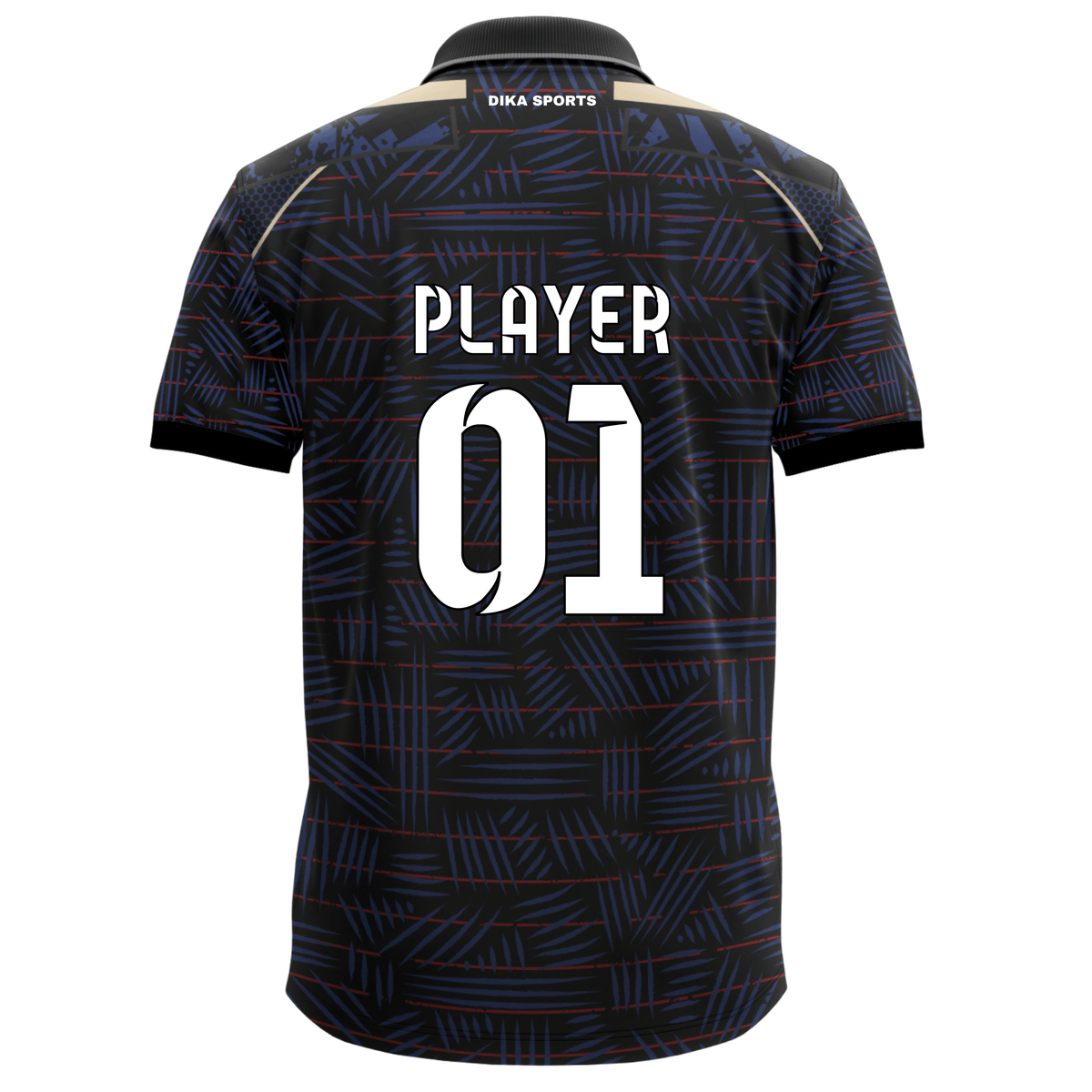 Custom Full Sleeve Collar Neck Cricket Jersey for Men with Team Logo Player Name and Number Design
