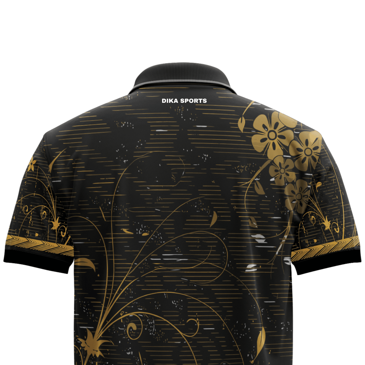 DIKA SPORTS Men’s Non-Custom Cricket Jersey – Stylish Printed Polo Collar Sportswear Wild Printed
