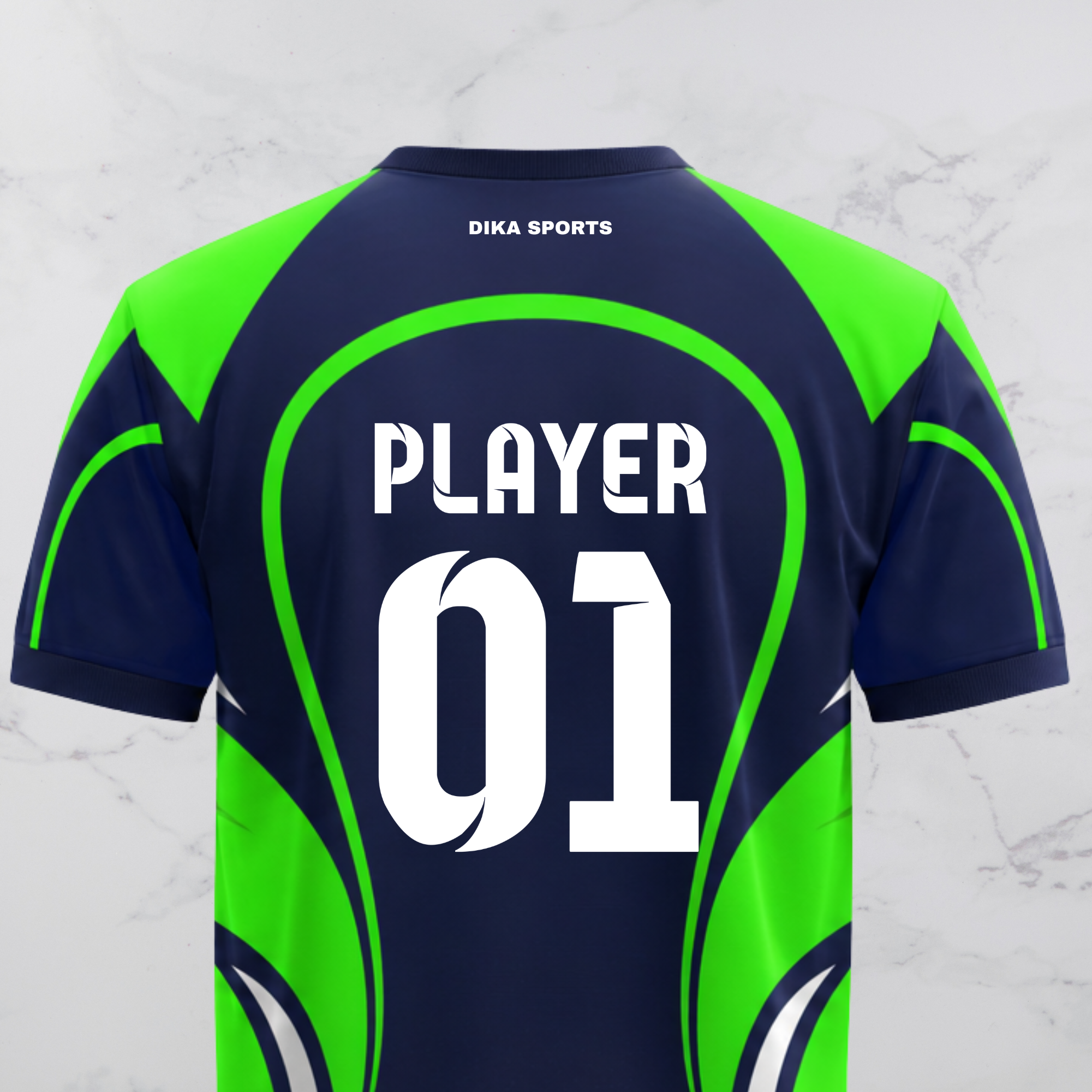 DIKA SPORTS Cricket Jersey for Men, Women & Kids | Personalized Round Neck Cricket T-Shirt with Logo & Name