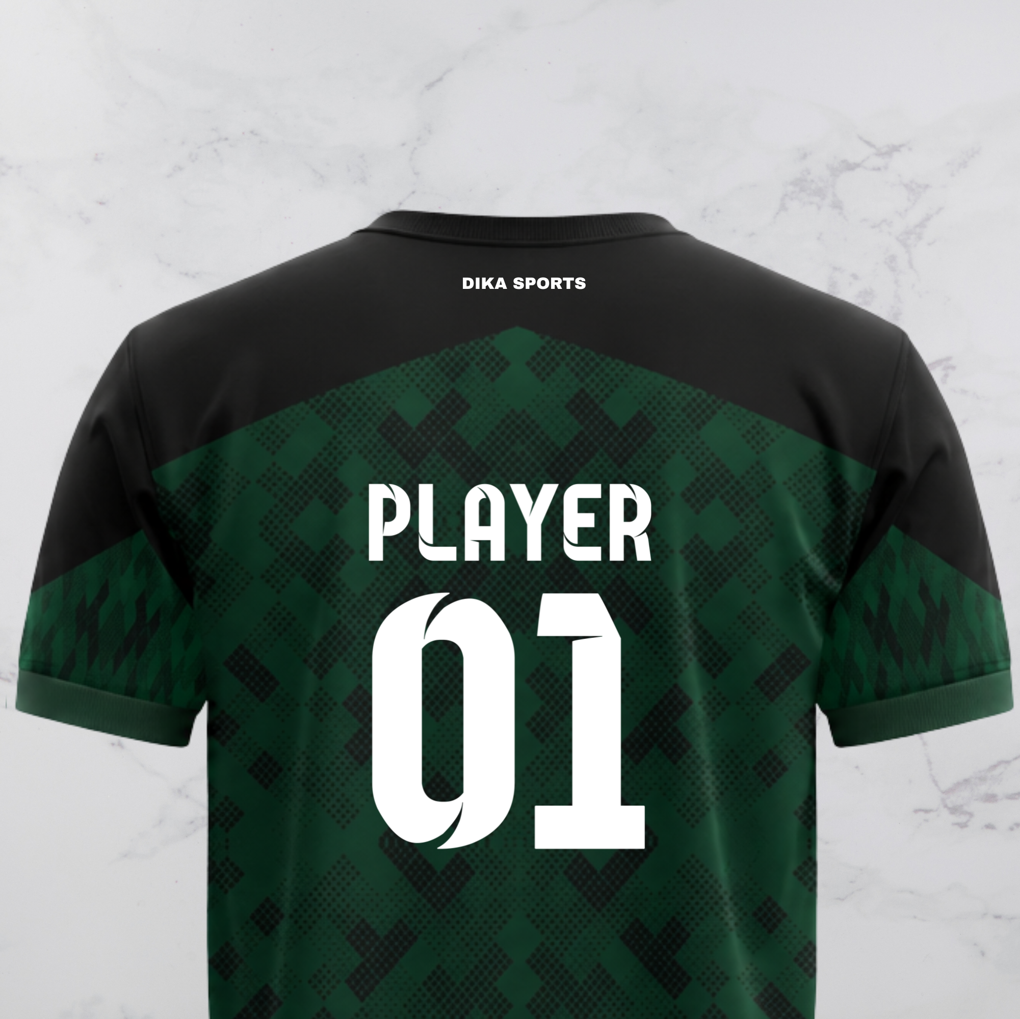 DIKA SPORTS Customized Cricket Jersey Online | Round Neck Cricket T-Shirt with Custom Name, Logo & Number