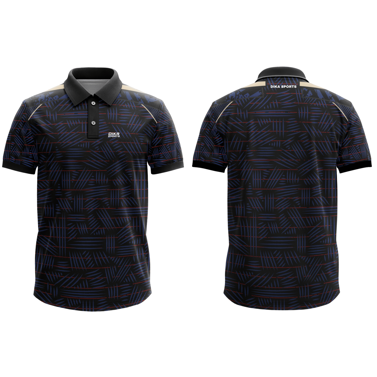 Men's Half Sleeve Cricket Collar Jersey – Ready Made Breathable Sports T-Shirt