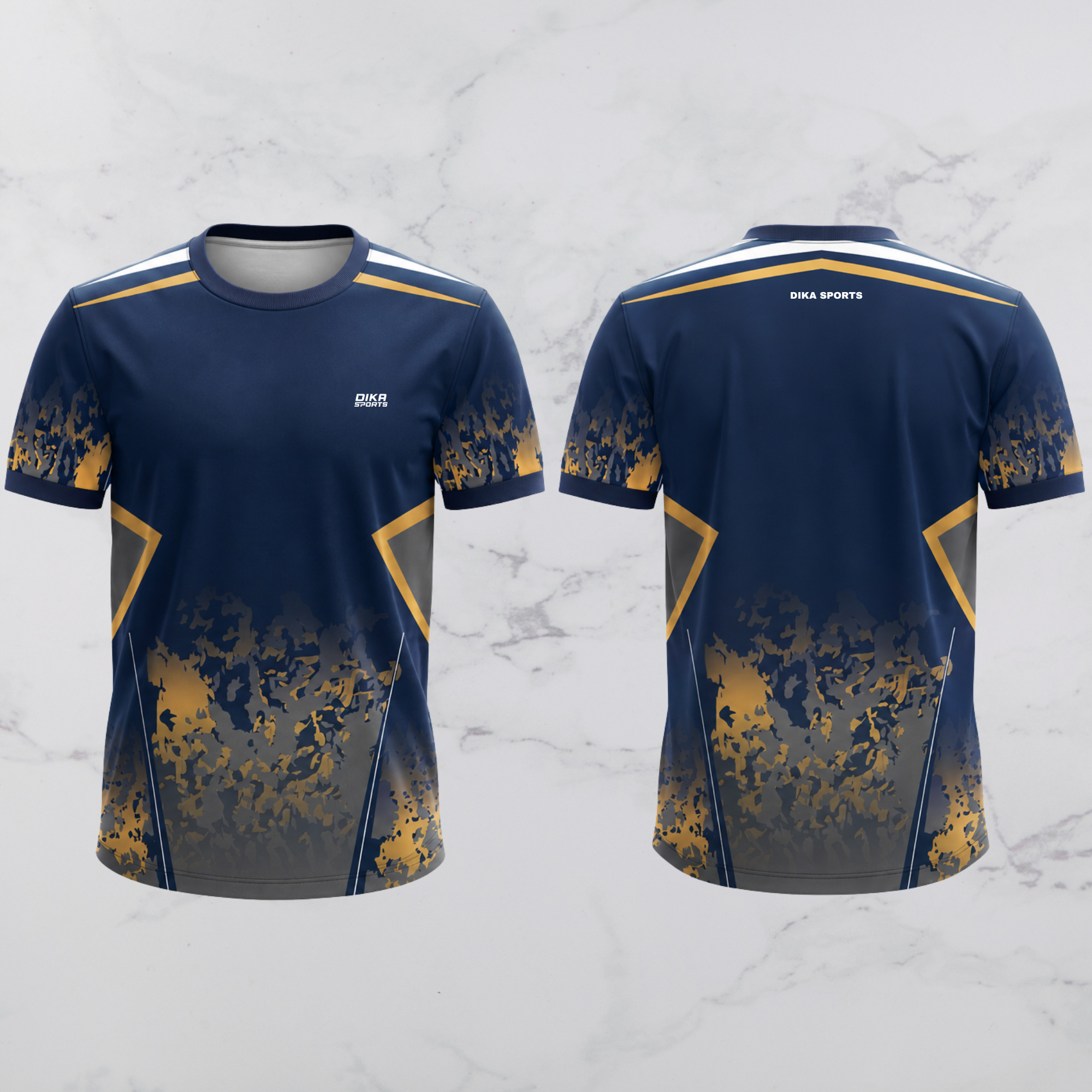 DIKA SPORTS Cricket Team Colors Round Neck Jersey Breathable Sports T-Shirt for Men and Women