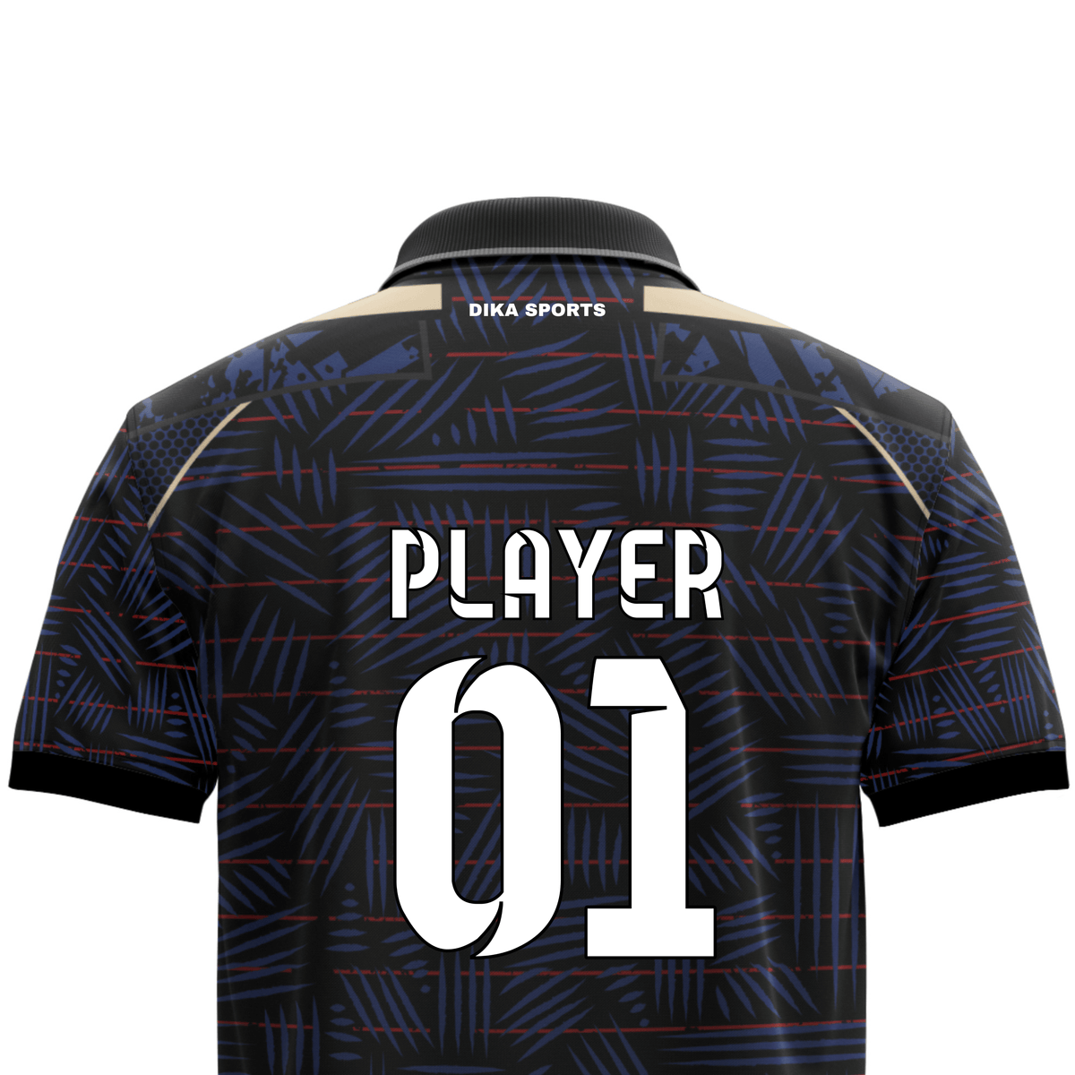 Custom Full Sleeve Collar Neck Cricket Jersey for Men with Team Logo Player Name and Number Design