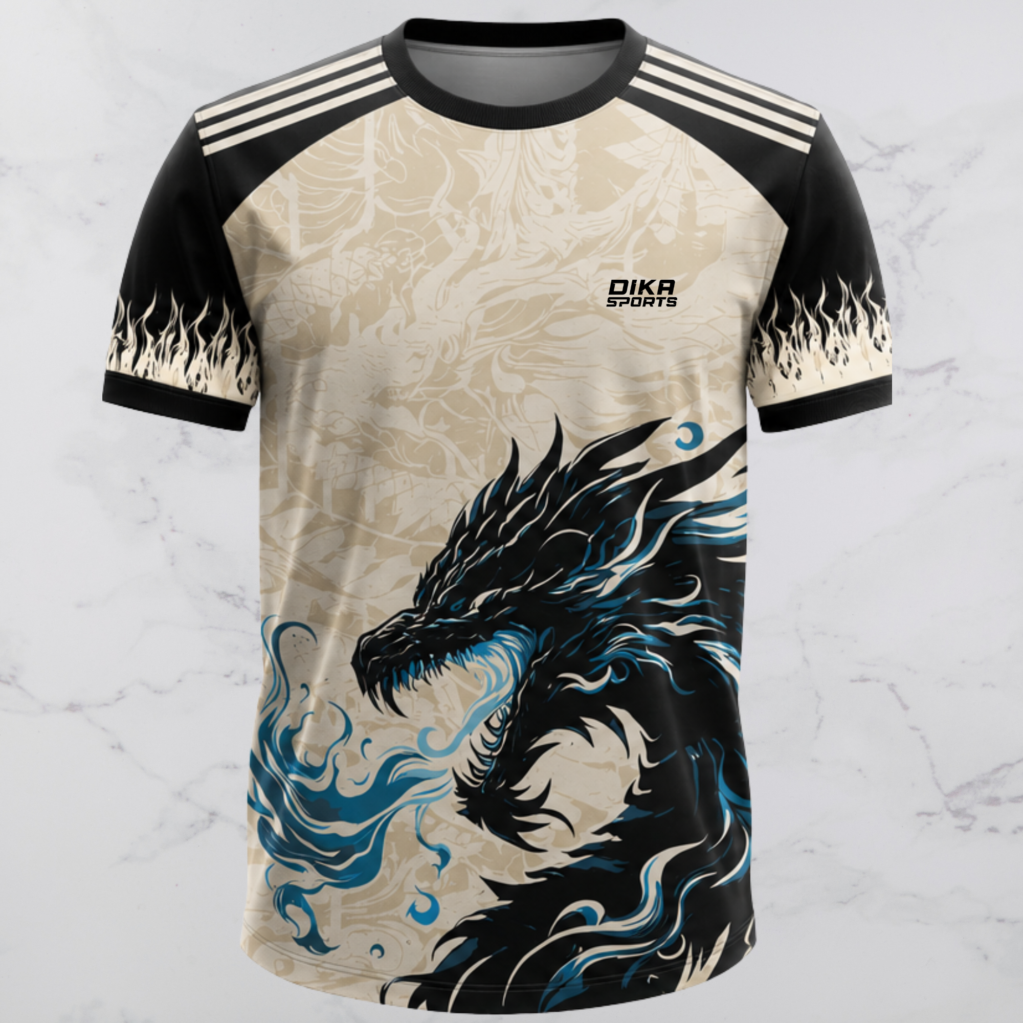 Dika Sports Athletic Round Neck Cricket T-Shirt | Premium Short Sleeve Cricket Wear Online