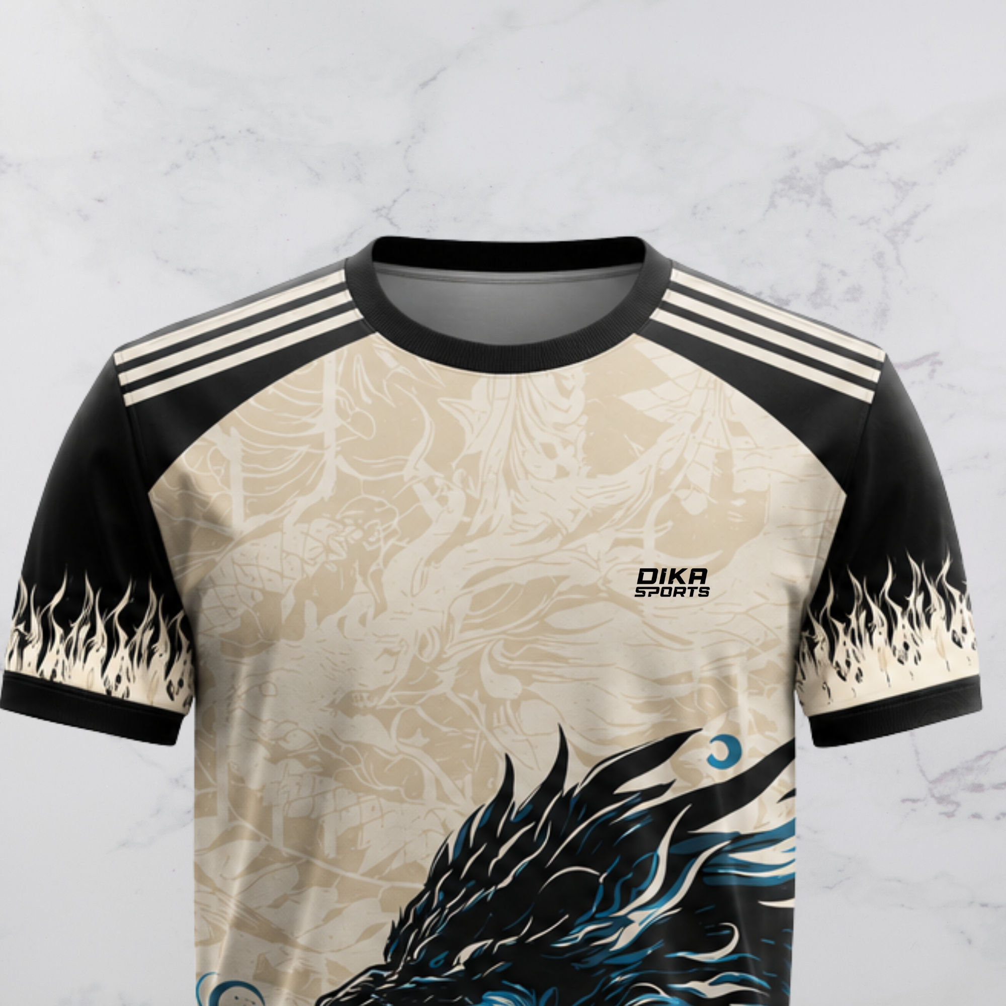 Dika Sports Athletic Round Neck Cricket T-Shirt | Premium Short Sleeve Cricket Wear Online