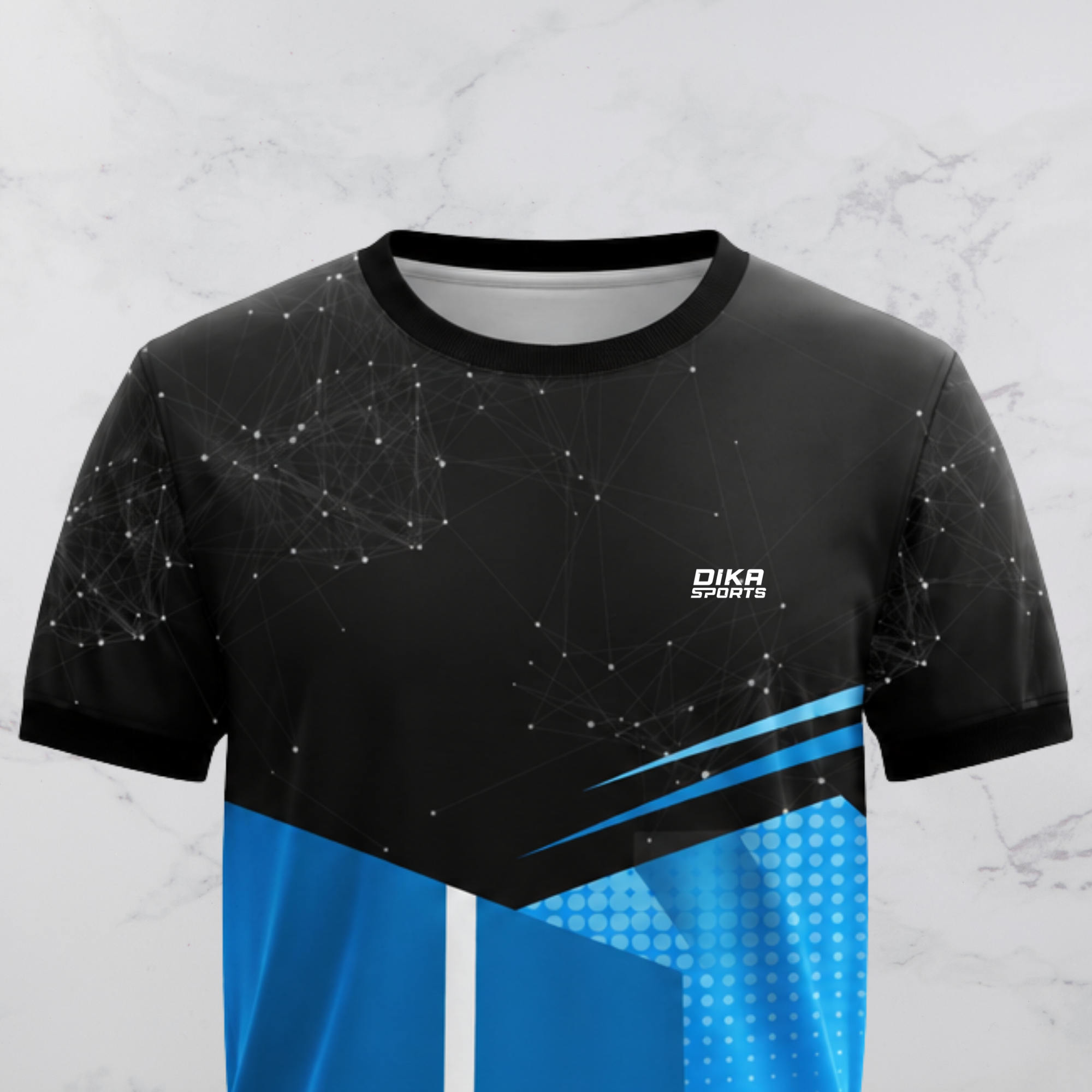 Dika Sports Men's Stylish Cricket T-Shirt Breathable Round Neck Team Cricket Jersey