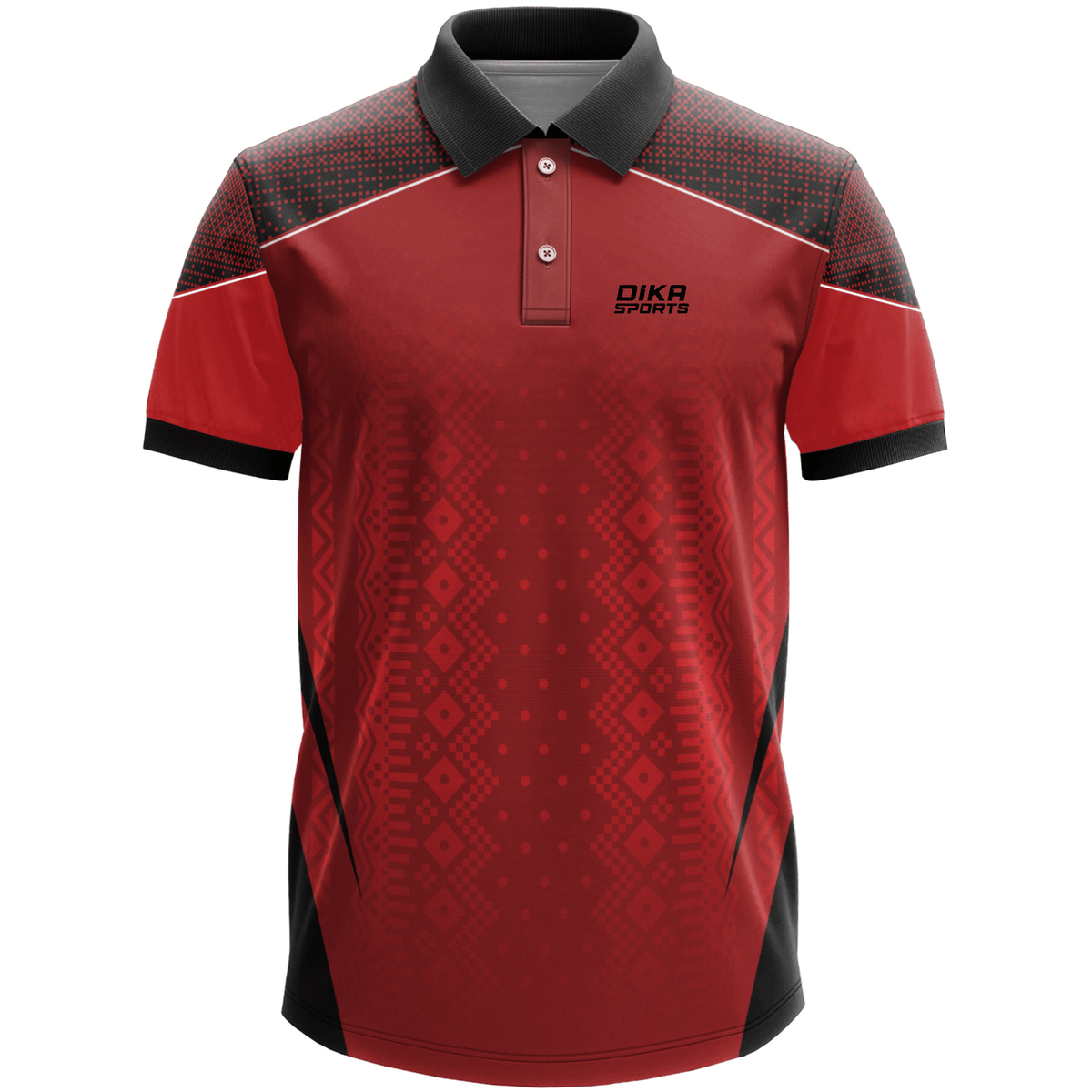 DIKA SPORTS Cricket Jersey for Active Players – Custom Polo Neck Training Uniform with Solid Print