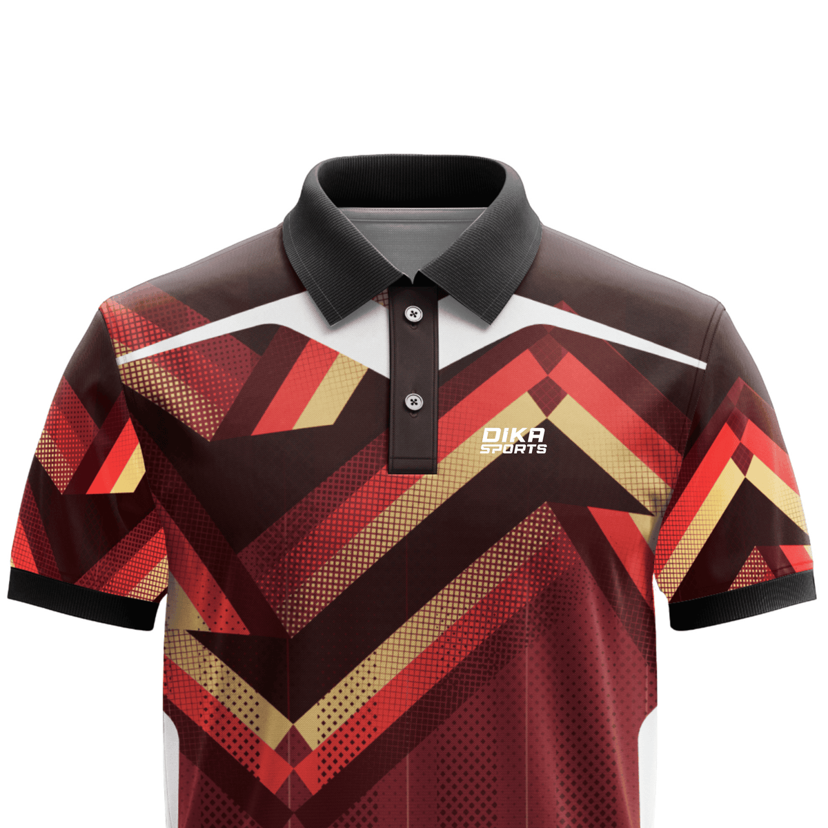DIKA SPORTS Modern Cricket Jersey with Collar for Men – Regular Fit Style Sports T-Shirt for Training and match days