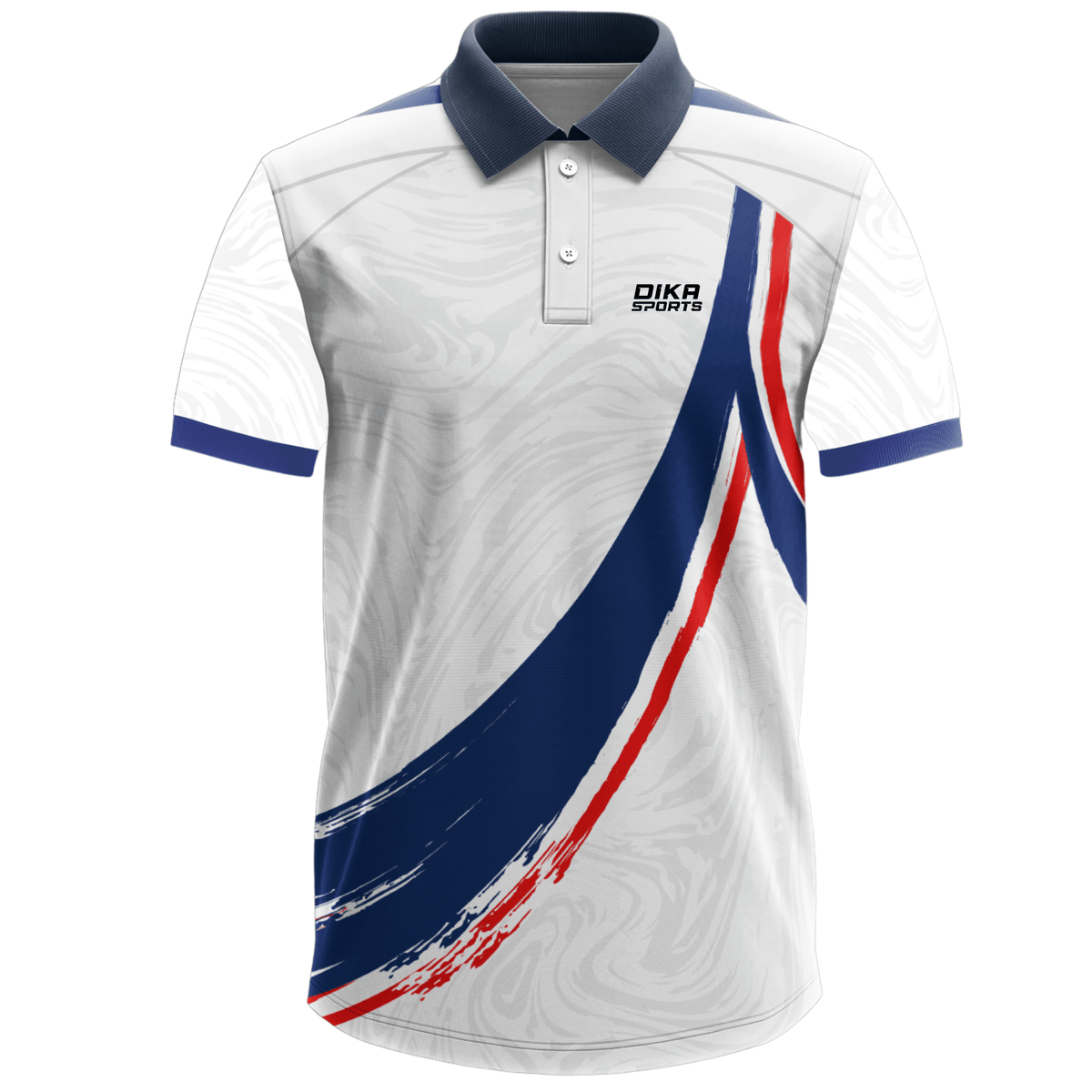 Dika Sports White Cricket Team Jerseys with Custom Branding for Cricket Clubs and Local Matches