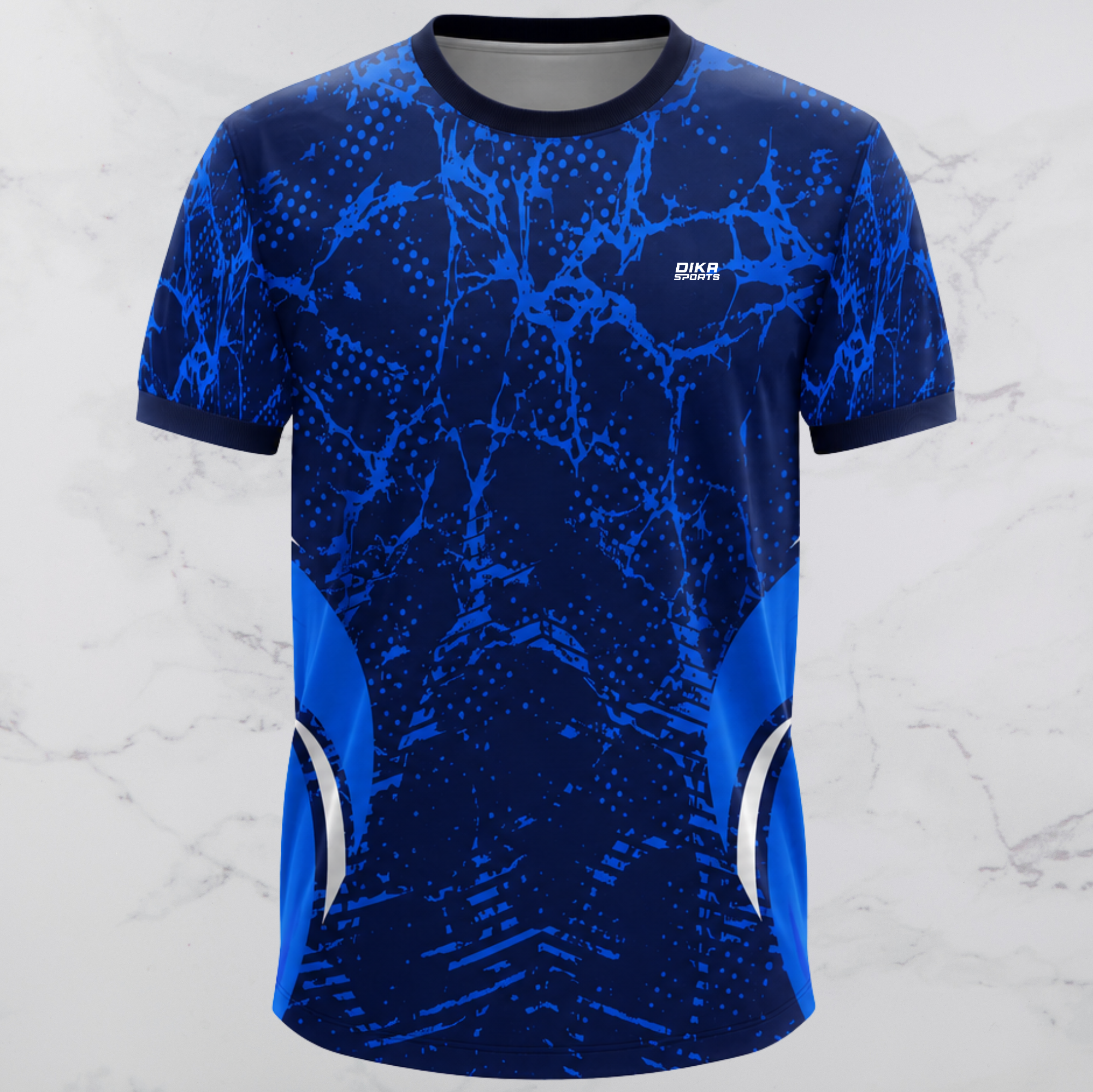DIKA SPORTS Personalized Cricket T-Shirt | Round Neck Custom Cricket Jersey with Name | Team Jersey for Practice & Training