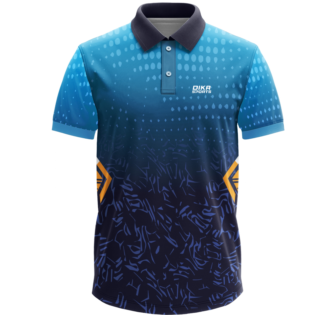 Dika Sports Cricket Jersey for Men | Collar Neck Personalized Jersey | Name and Number Jersey | Moisture Wicking Quick-Dry Sports T-Shirt
