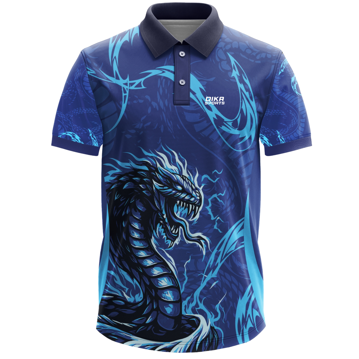 Dika Sports Custom Jersey | Cricket Jersey with Collar, Name & Number | Personalized Team Cricket Sportswear for Men & Kids