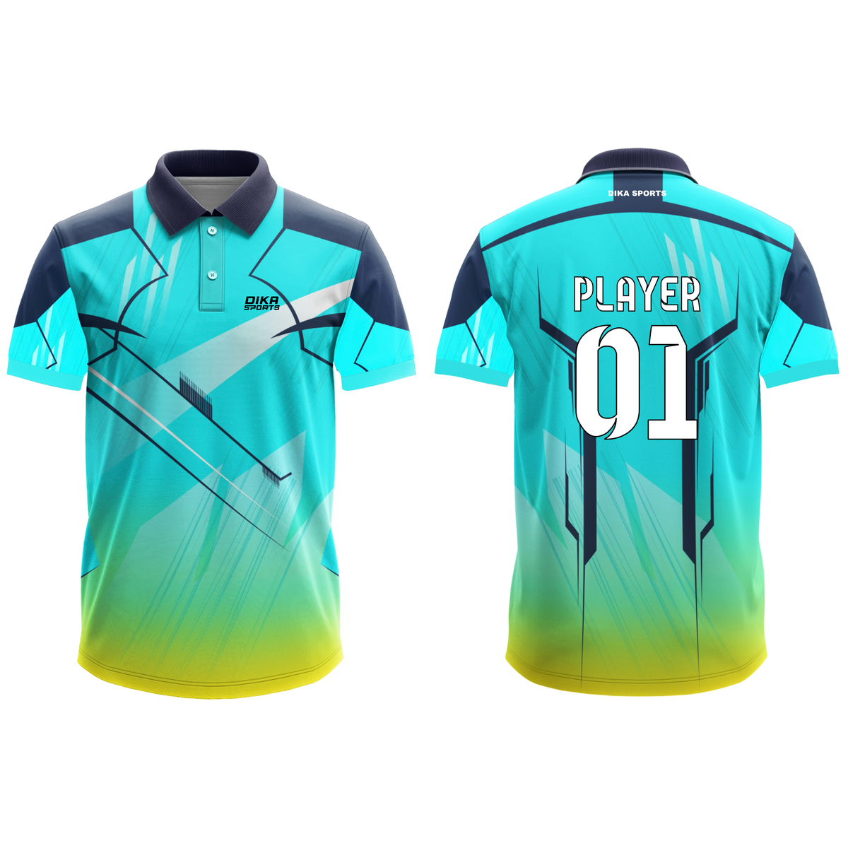 Dika Sports Custom Cricket Jersey with Name Number | Personalized Team Cricket Jersey | Breathable & Stretchable Sportswear