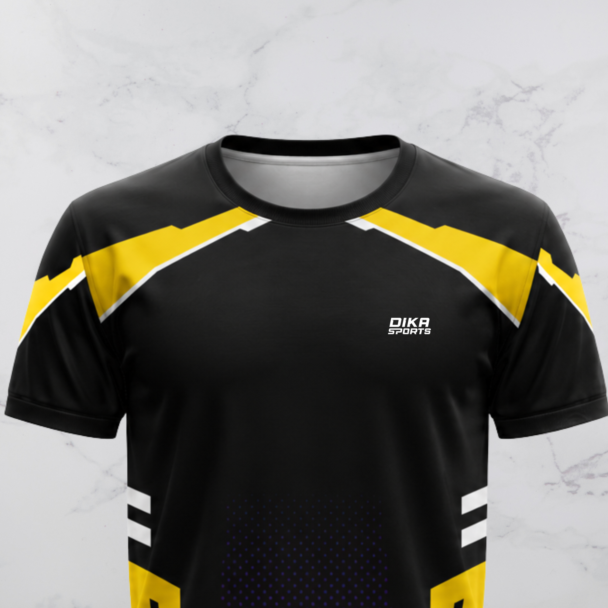 DIKA SPORTS Custom Cricket T-Shirt for Men & Kids | Personalized Round Neck Cricket Jersey | Breathable Moisture Wicking Fabric