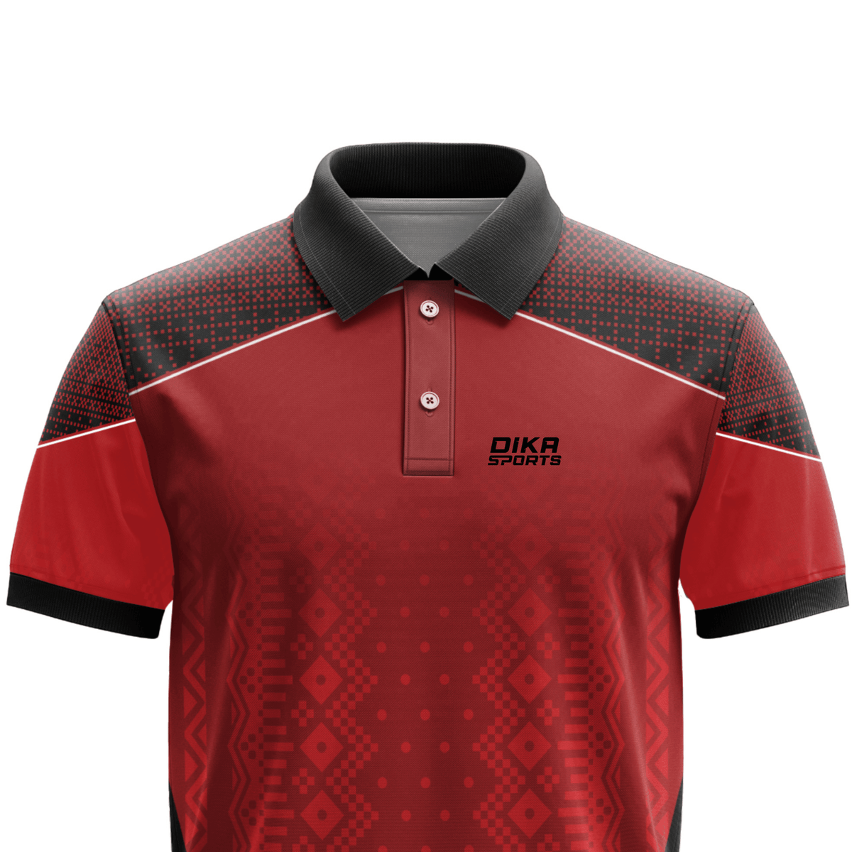 DIKA SPORTS Cricket Jersey for Active Players – Custom Polo Neck Training Uniform with Solid Print