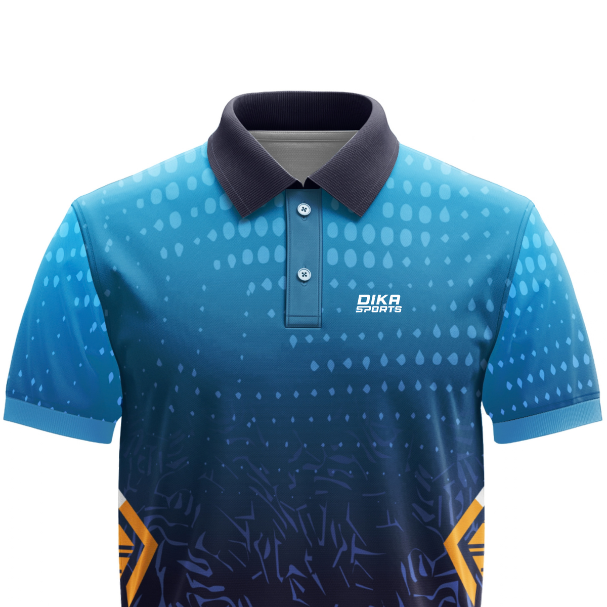 Dika Sports Cricket Jersey for Men | Collar Neck Personalized Jersey | Name and Number Jersey | Moisture Wicking Quick-Dry Sports T-Shirt