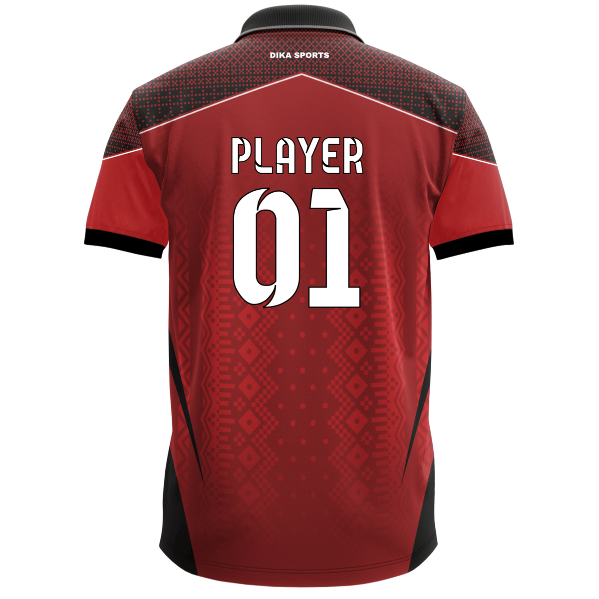 DIKA SPORTS Cricket Jersey for Active Players – Custom Polo Neck Training Uniform with Solid Print