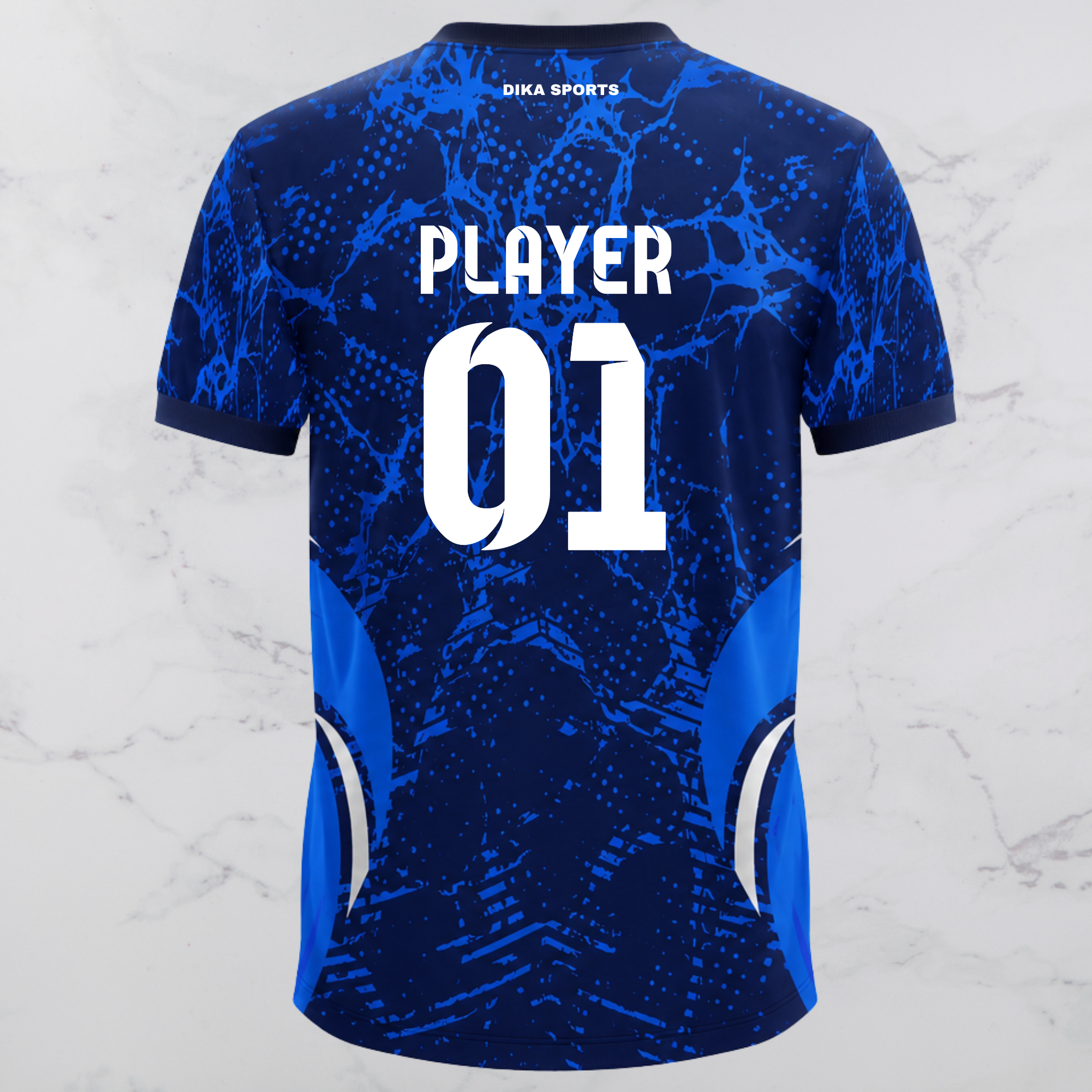 DIKA SPORTS Personalized Cricket T-Shirt | Round Neck Custom Cricket Jersey with Name | Team Jersey for Practice & Training