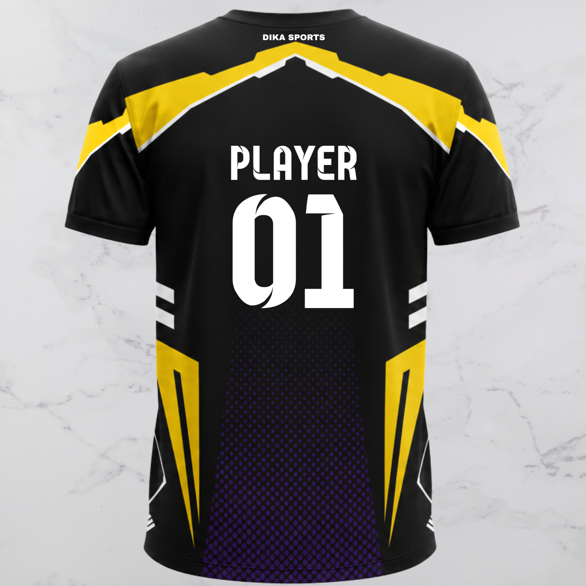 DIKA SPORTS Custom Cricket T-Shirt for Men & Kids | Personalized Round Neck Cricket Jersey | Breathable Moisture Wicking Fabric
