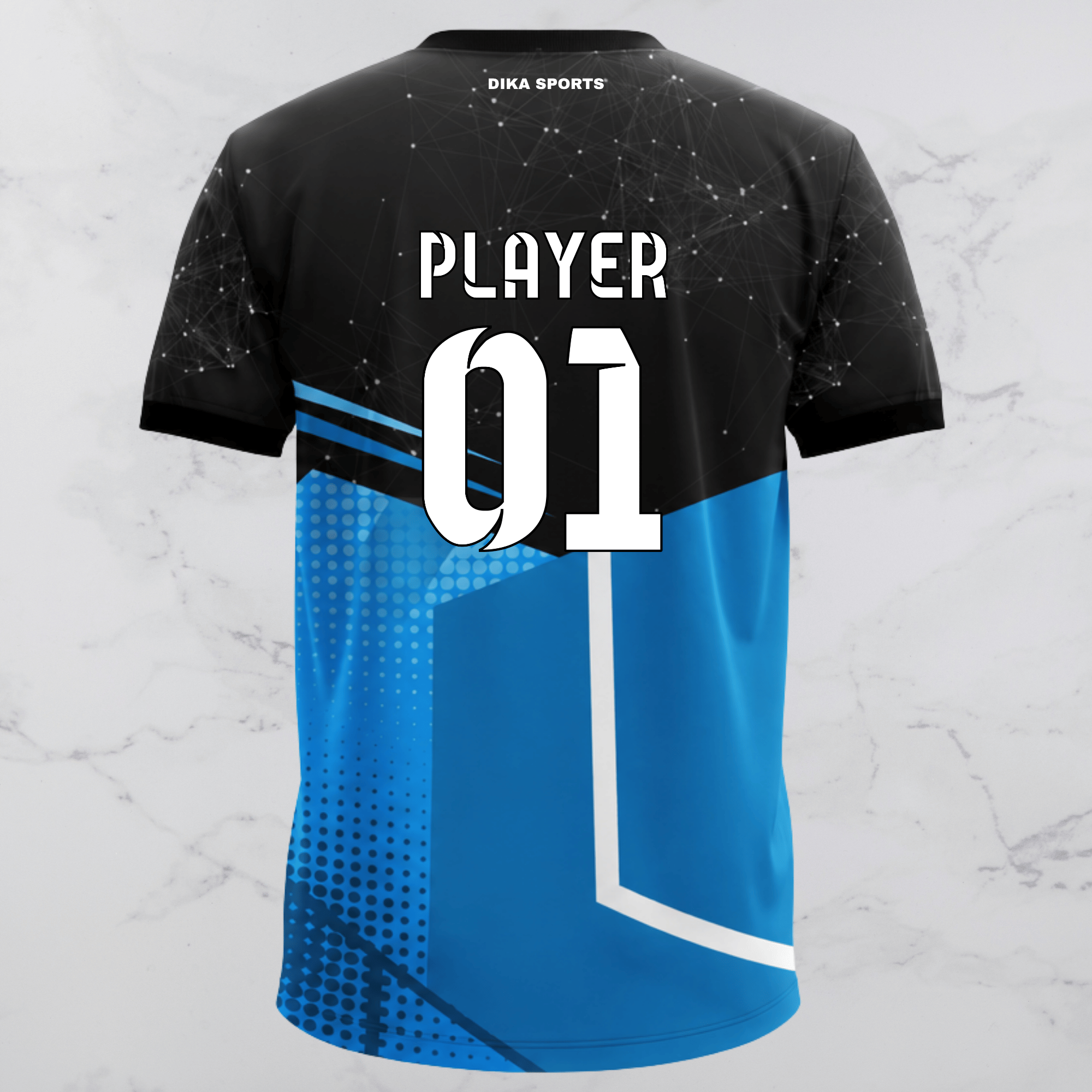 Dika Sports Custom Team Jersey | Round Neck Cricket Jersey with Personalized Name
