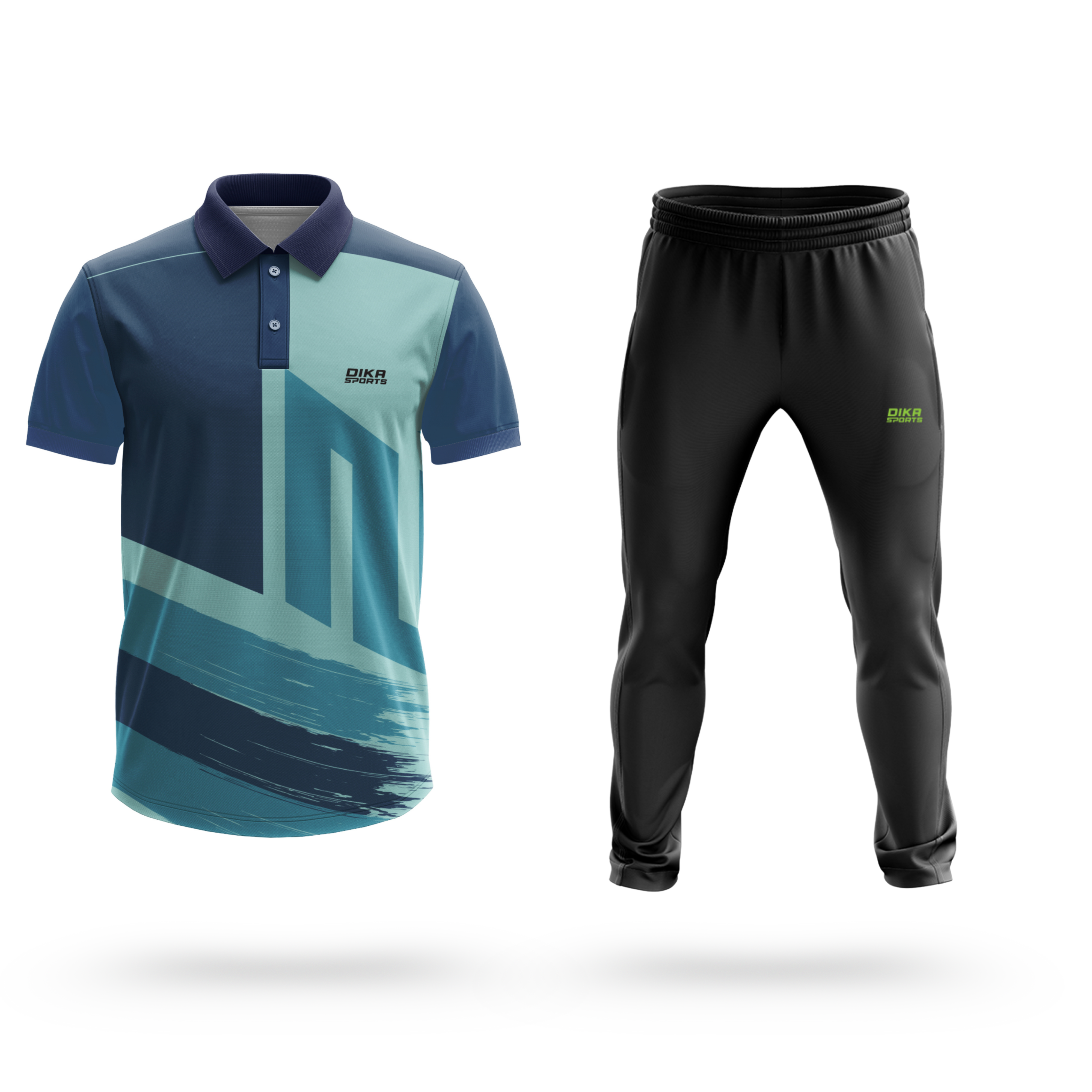 Dika Sports Personalized sportswear Cricket t-shirt with name india t20 jersey 2024 kidsblack t shirt trackpant for men - Pack of 2