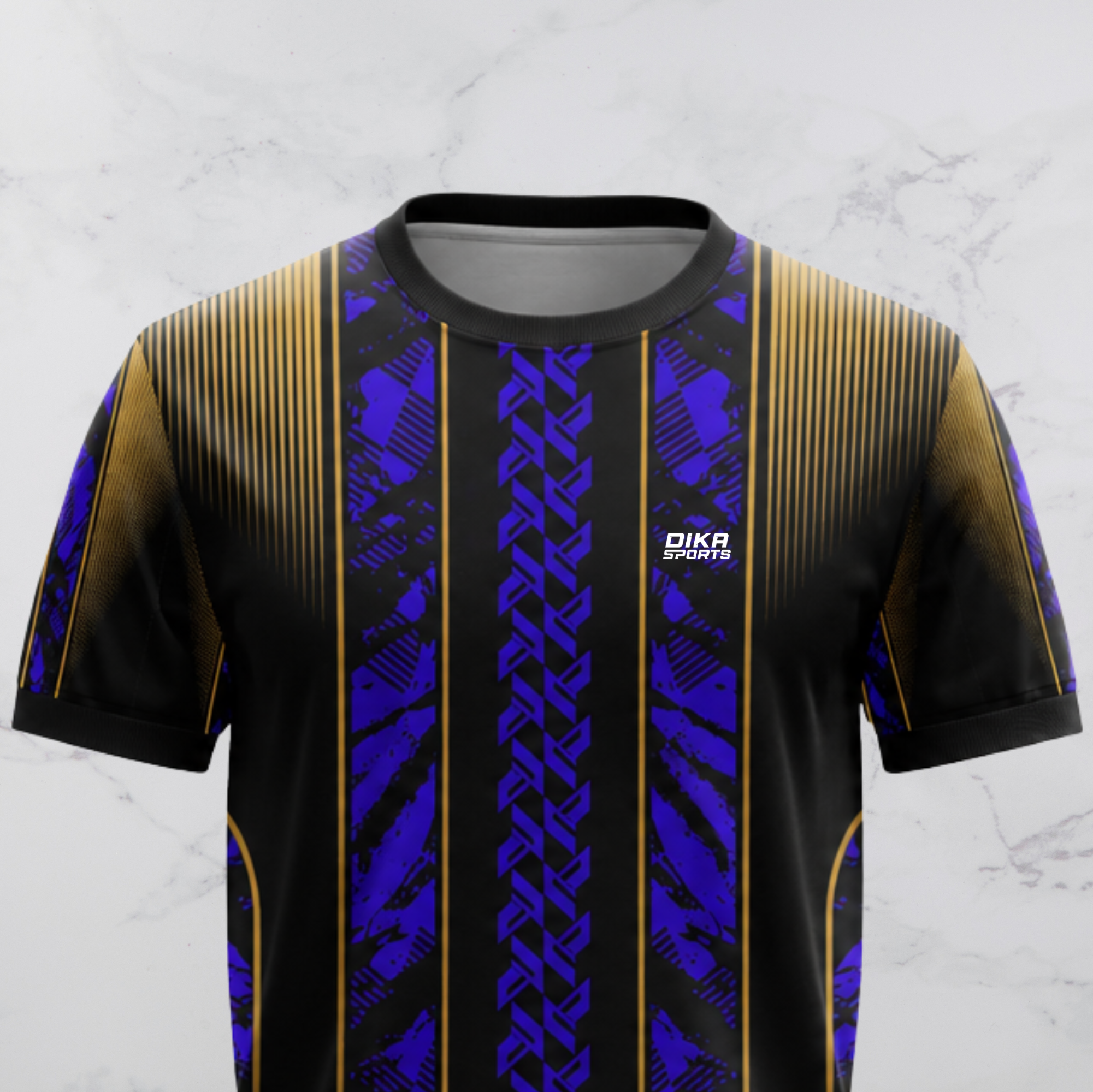 DIKA SPORTS Custom Round Neck Cricket Jersey with Name & Logo | Personalized Team Cricket T-Shirt for Men, Kids & Fans