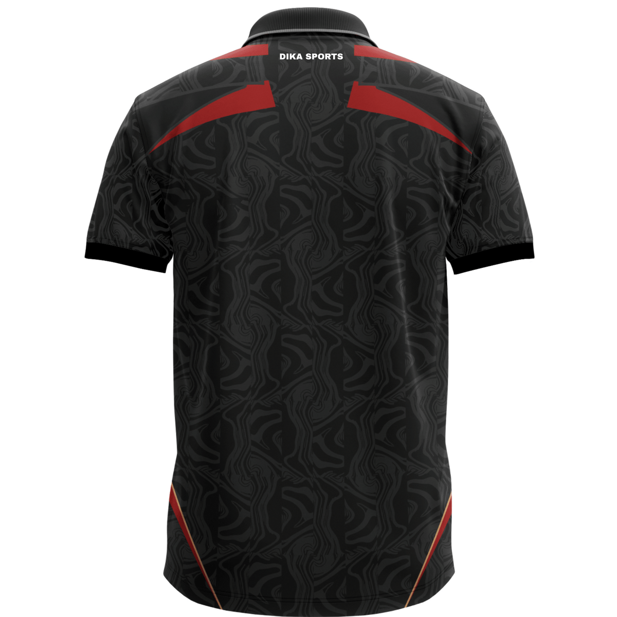 DIKA SPORTS Stylish Cricket Jersey for Men – Printed Collar Neck Polo Sportswear
