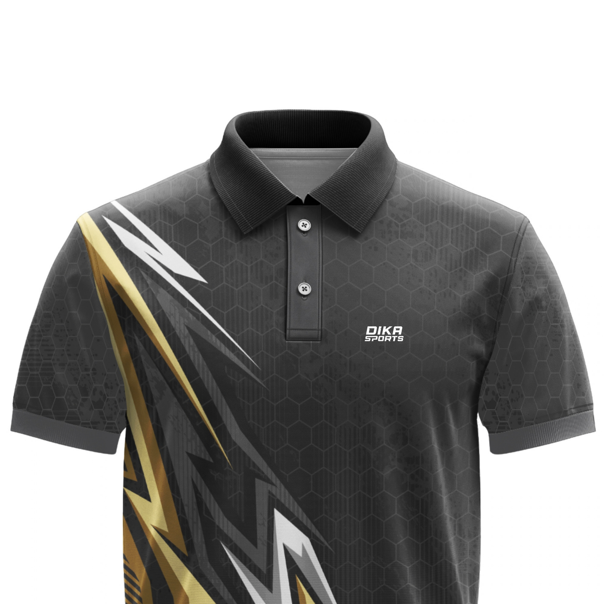 Dika Sports Cricket Jersey with Name | Custom Printed Cricket Jersey | Cricket Jersey with Collar | Quick Dry Sports T-Shirt for Men